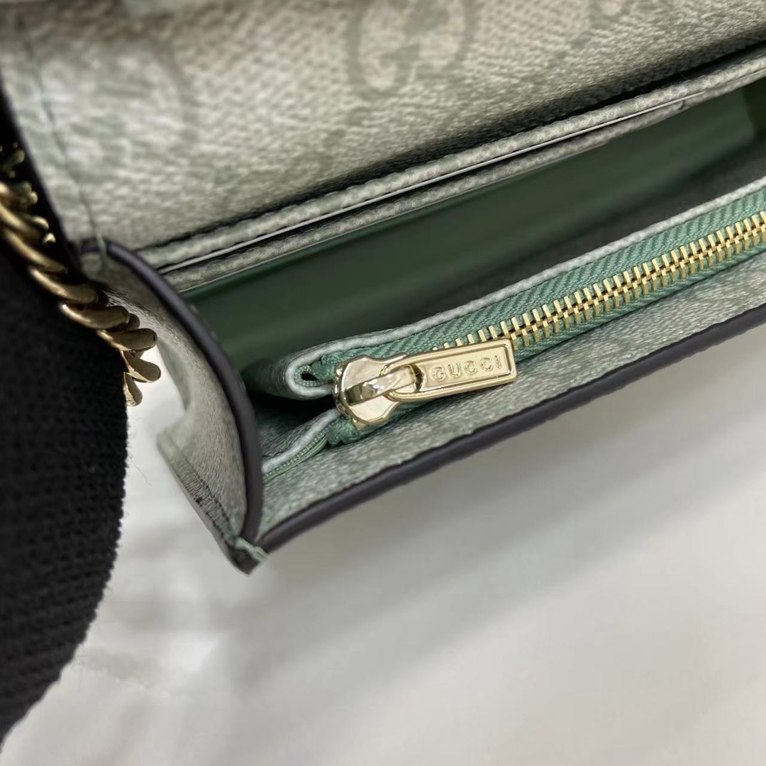 Gucci GG Emblem Wallet On Chain - DesignerGu