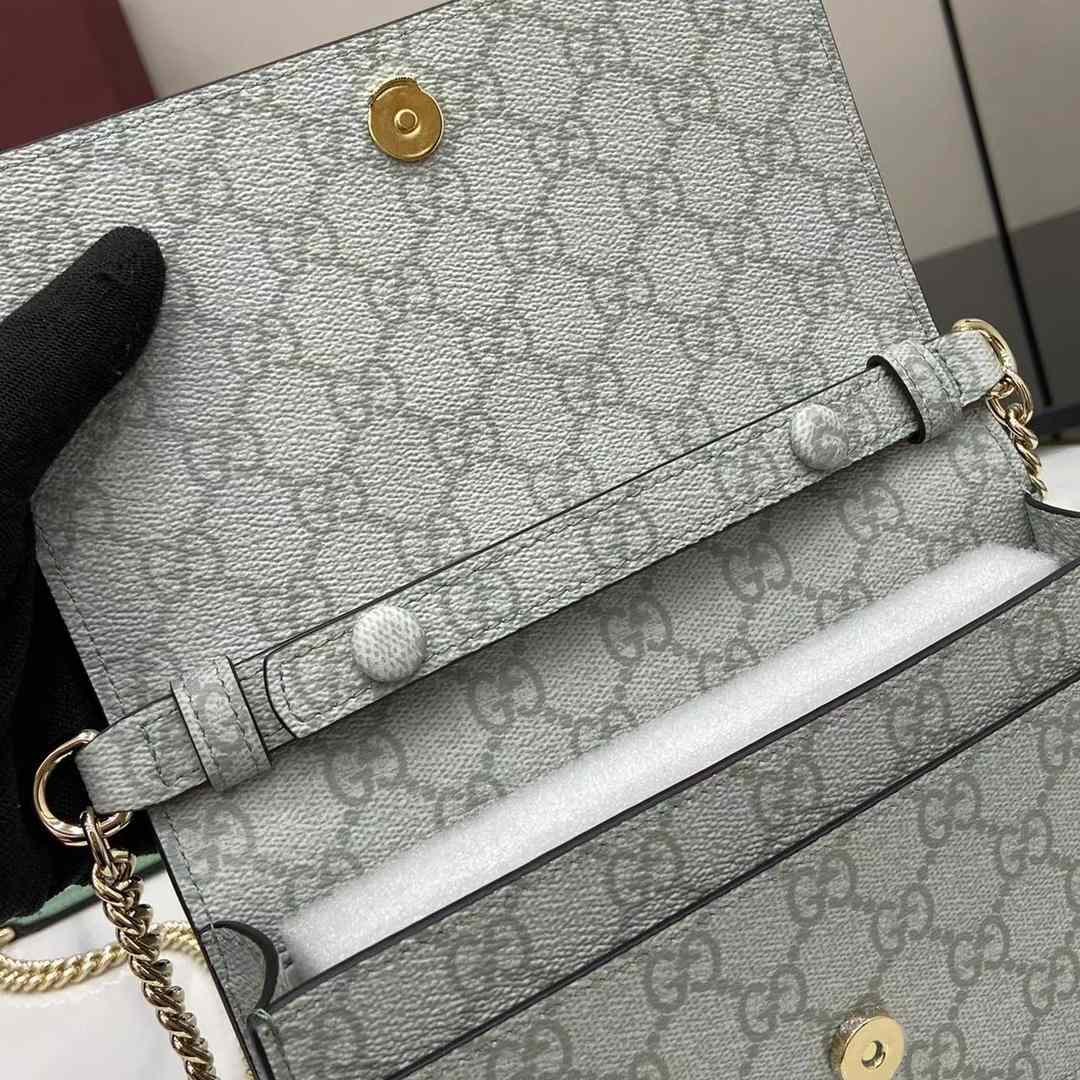 Gucci GG Emblem Wallet On Chain - DesignerGu