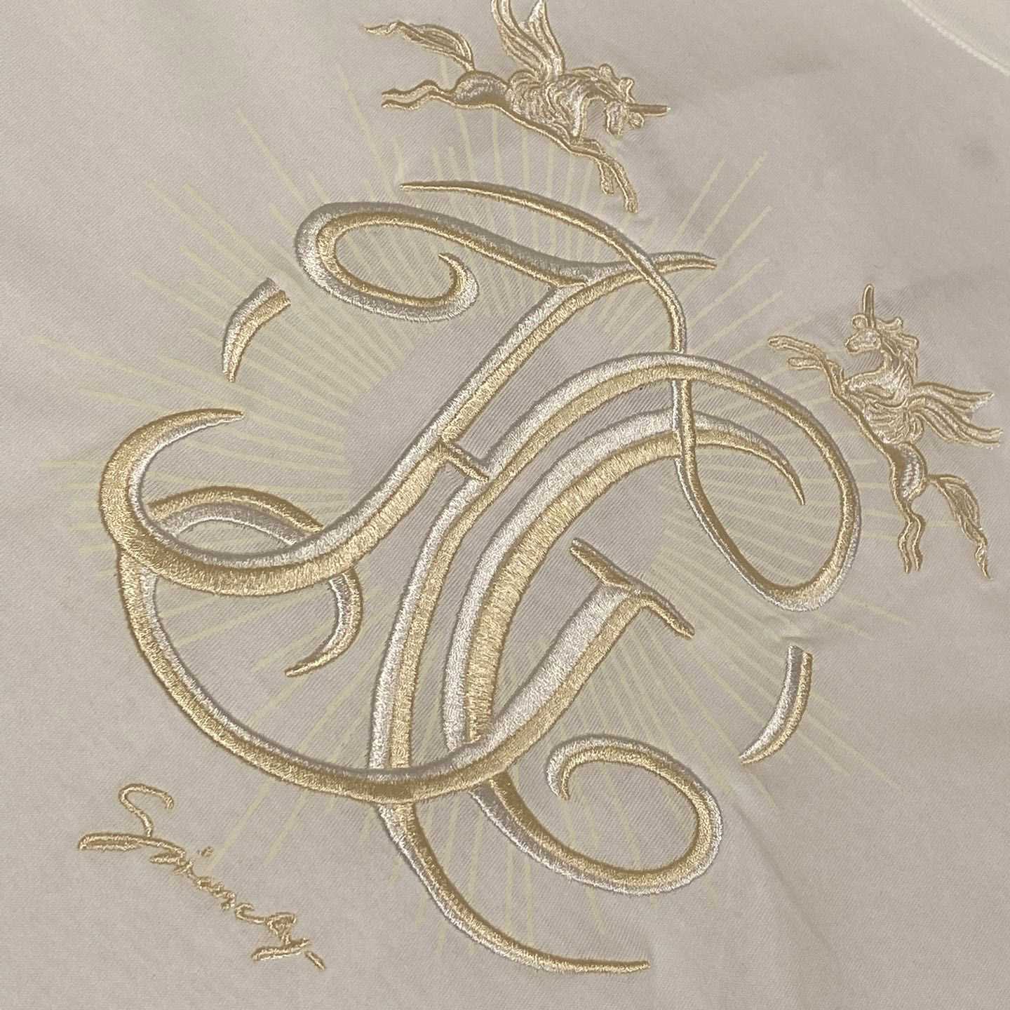 Givenchy T-shirt In Cotton With HG Embroidery - DesignerGu