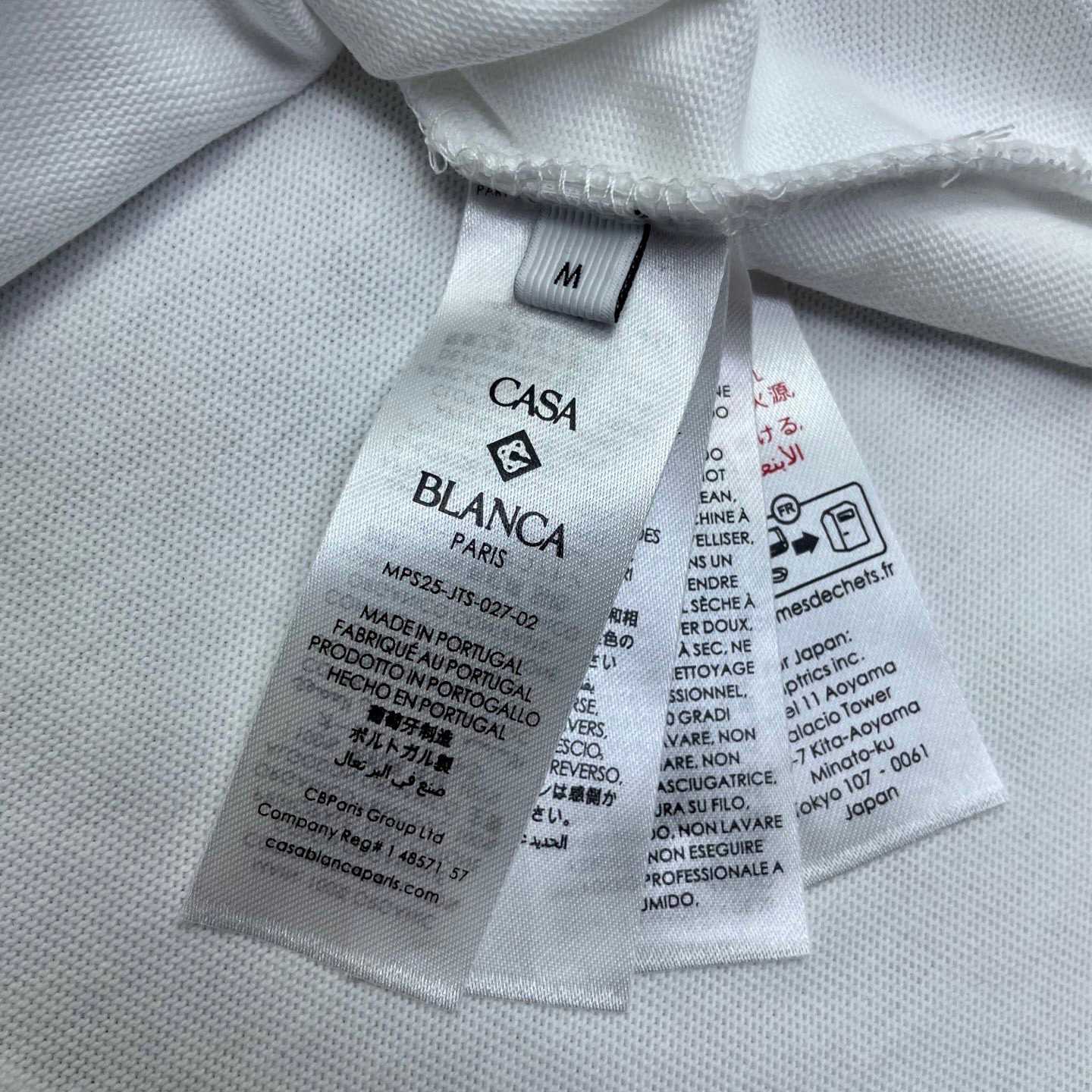 Casablanca White Diamond Column Printed T-Shirt   C952 - DesignerGu