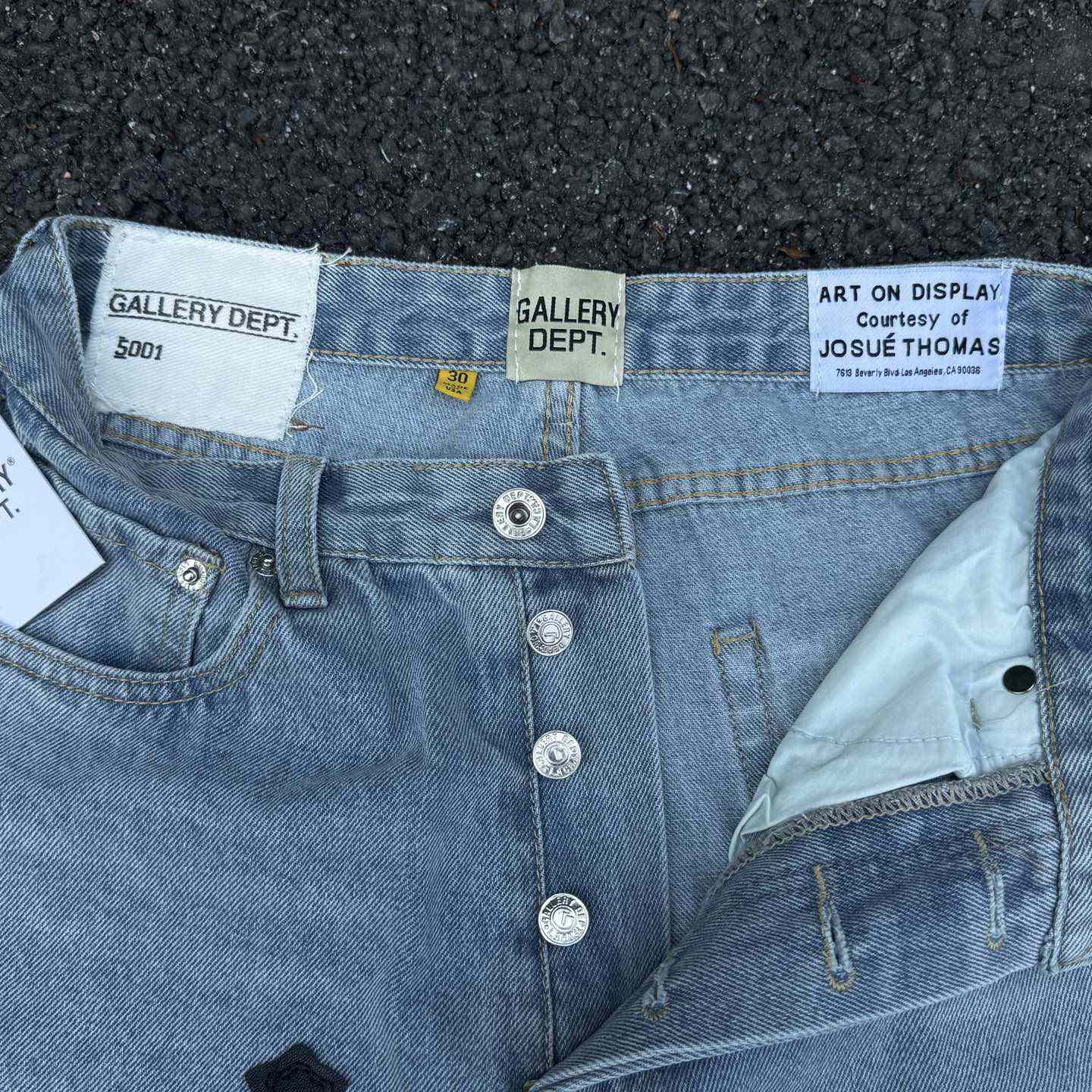 Chrome Hearts x Gallery Dept Cross Patch Flare Denim Jean - DesignerGu