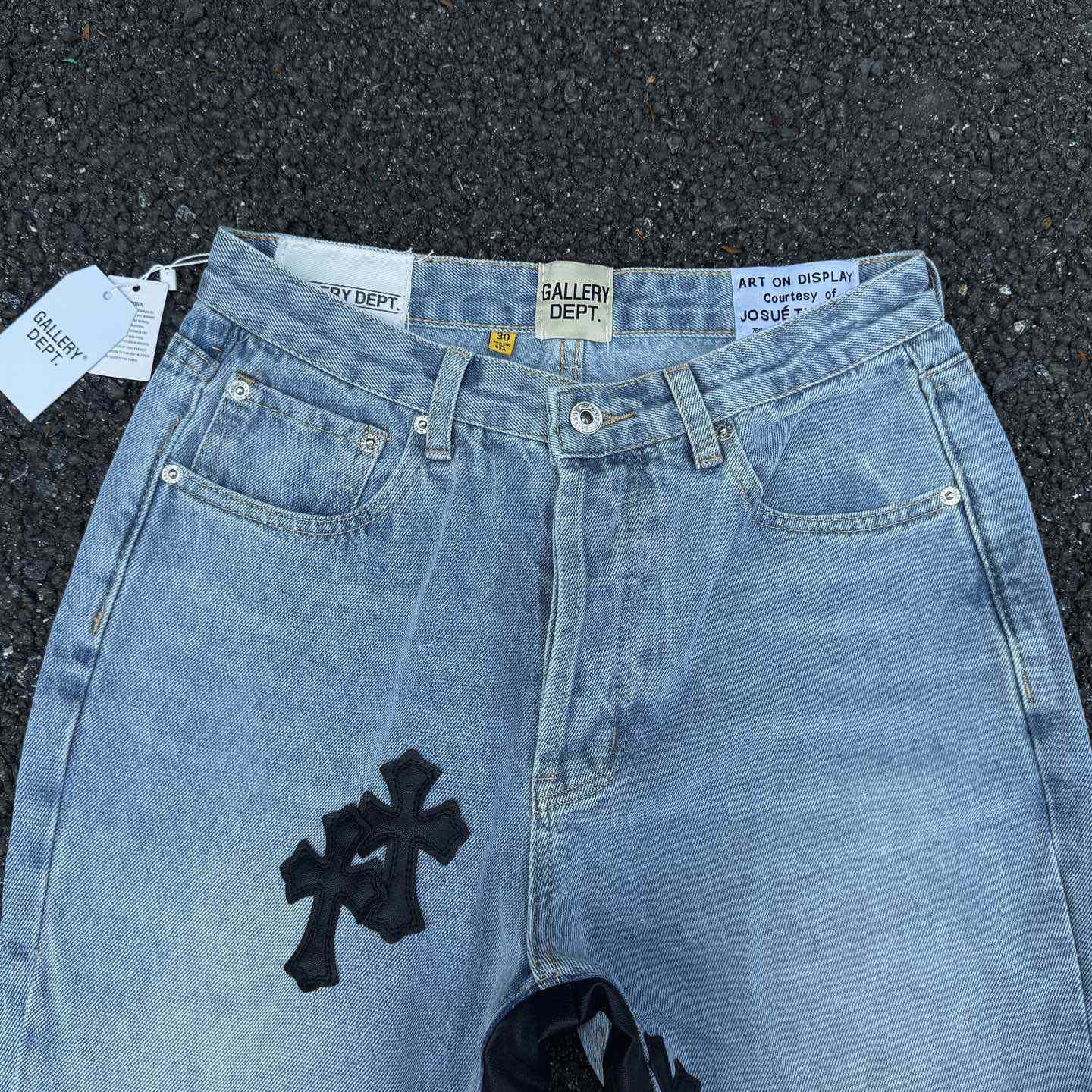 Chrome Hearts x Gallery Dept Cross Patch Flare Denim Jean - DesignerGu