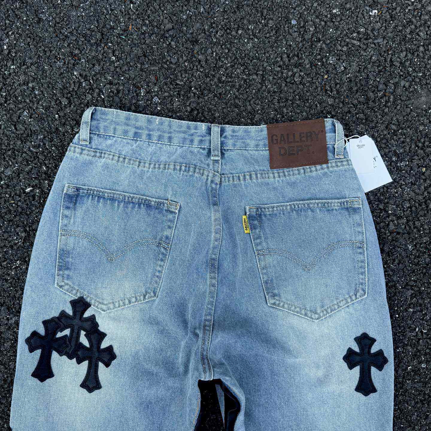 Chrome Hearts x Gallery Dept Cross Patch Flare Denim Jean - DesignerGu