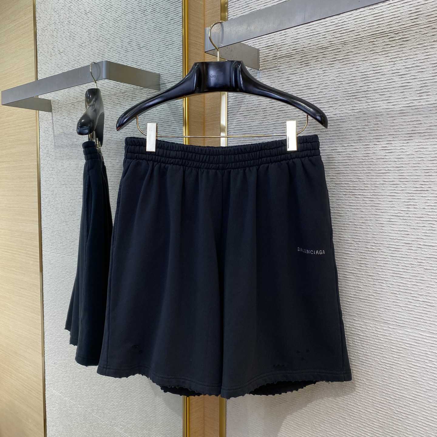 Balenciaga Strass Cropped Sweat Shorts - DesignerGu