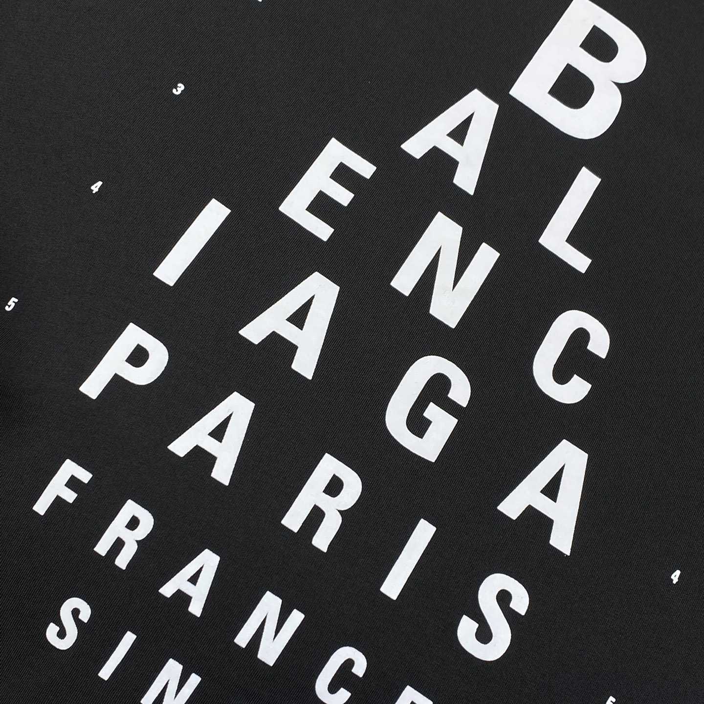 Balenciaga Eye Chart Distressed Oversize Cotton T-shirt - DesignerGu