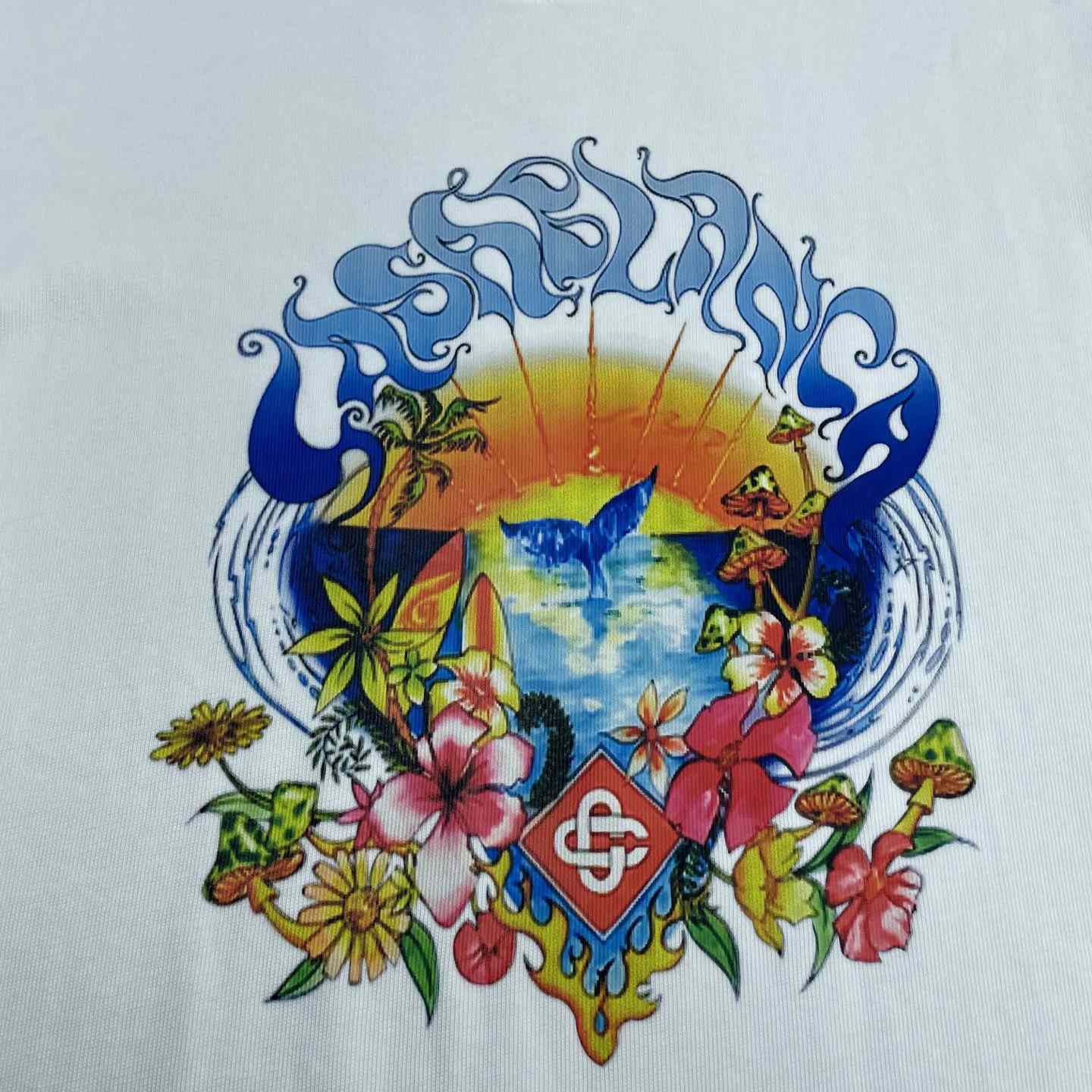 Casablanca Surf Trip Printed Tee - White  C996 - DesignerGu