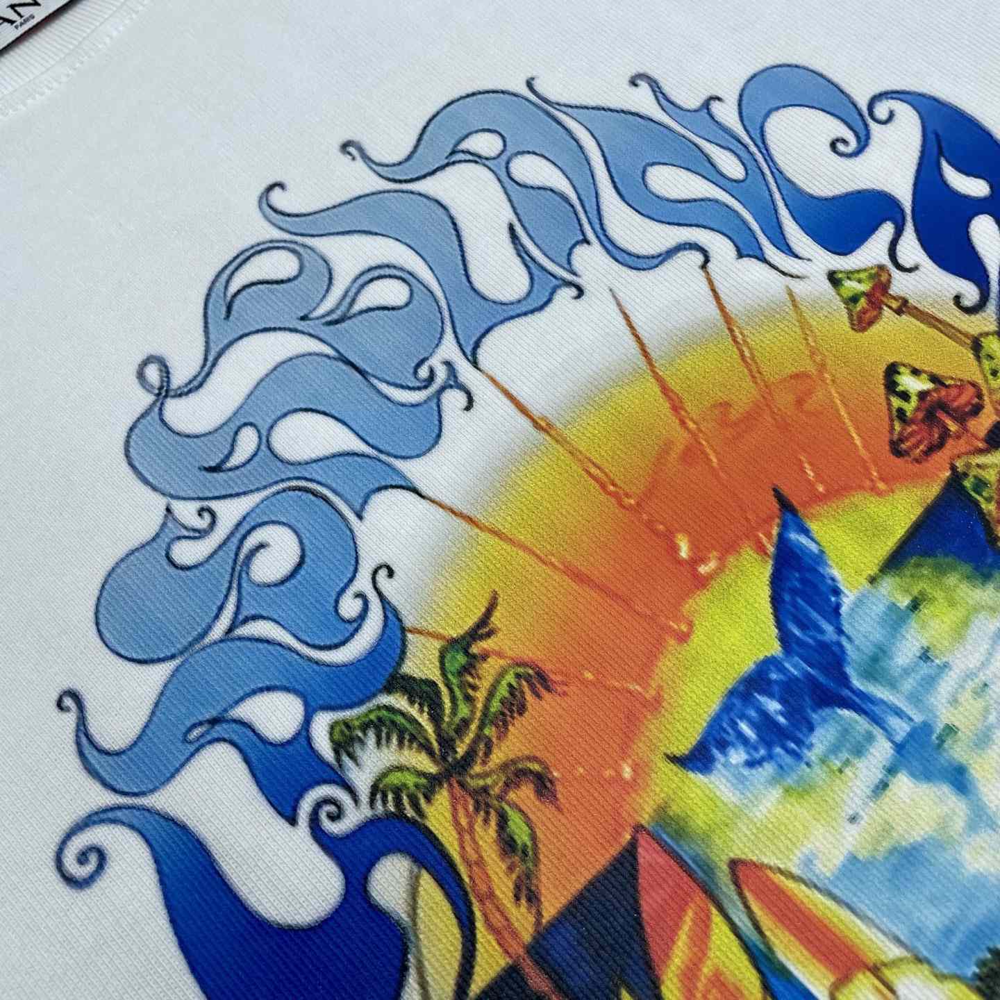 Casablanca Surf Trip Printed Tee - White  C996 - DesignerGu