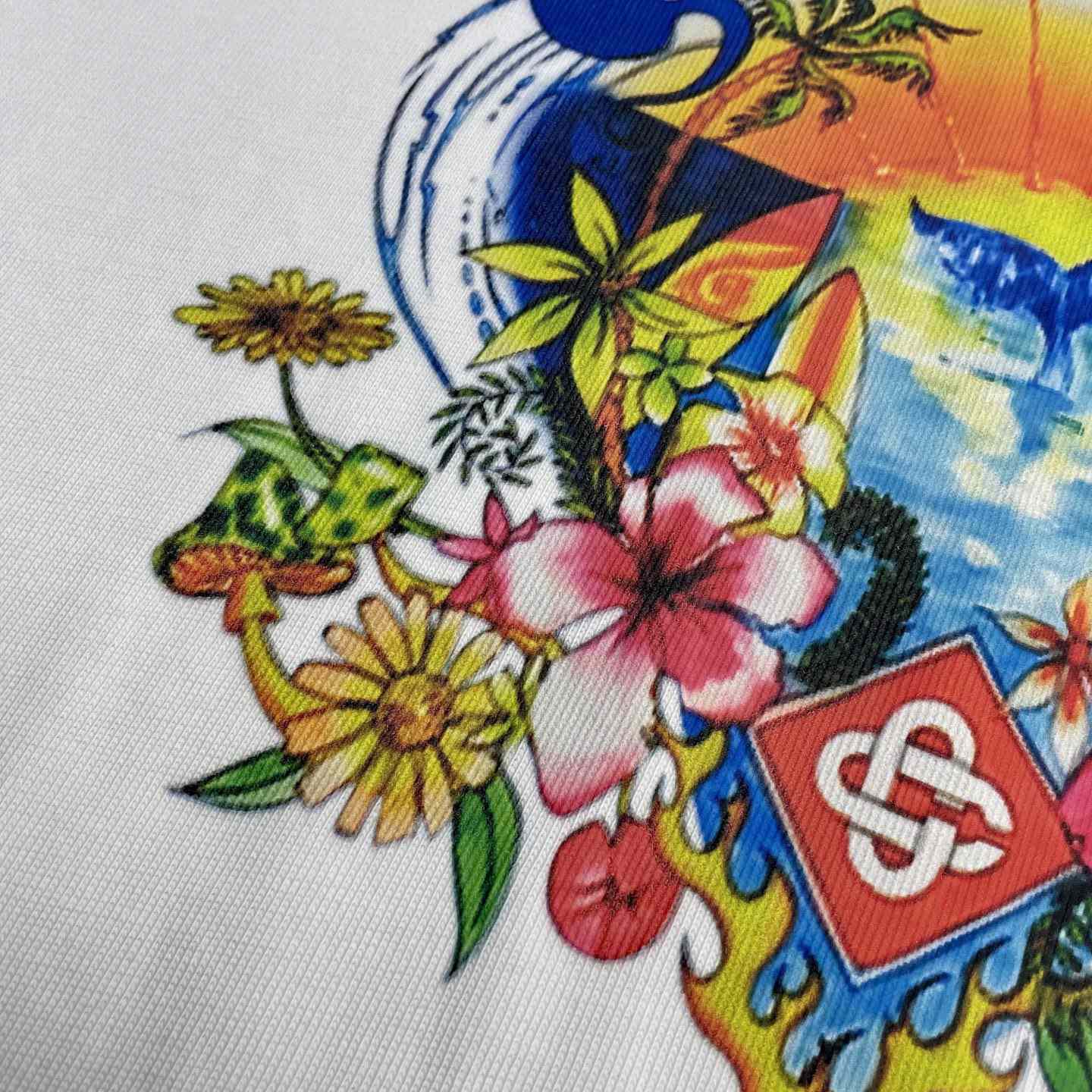 Casablanca Surf Trip Printed Tee - White  C996 - DesignerGu