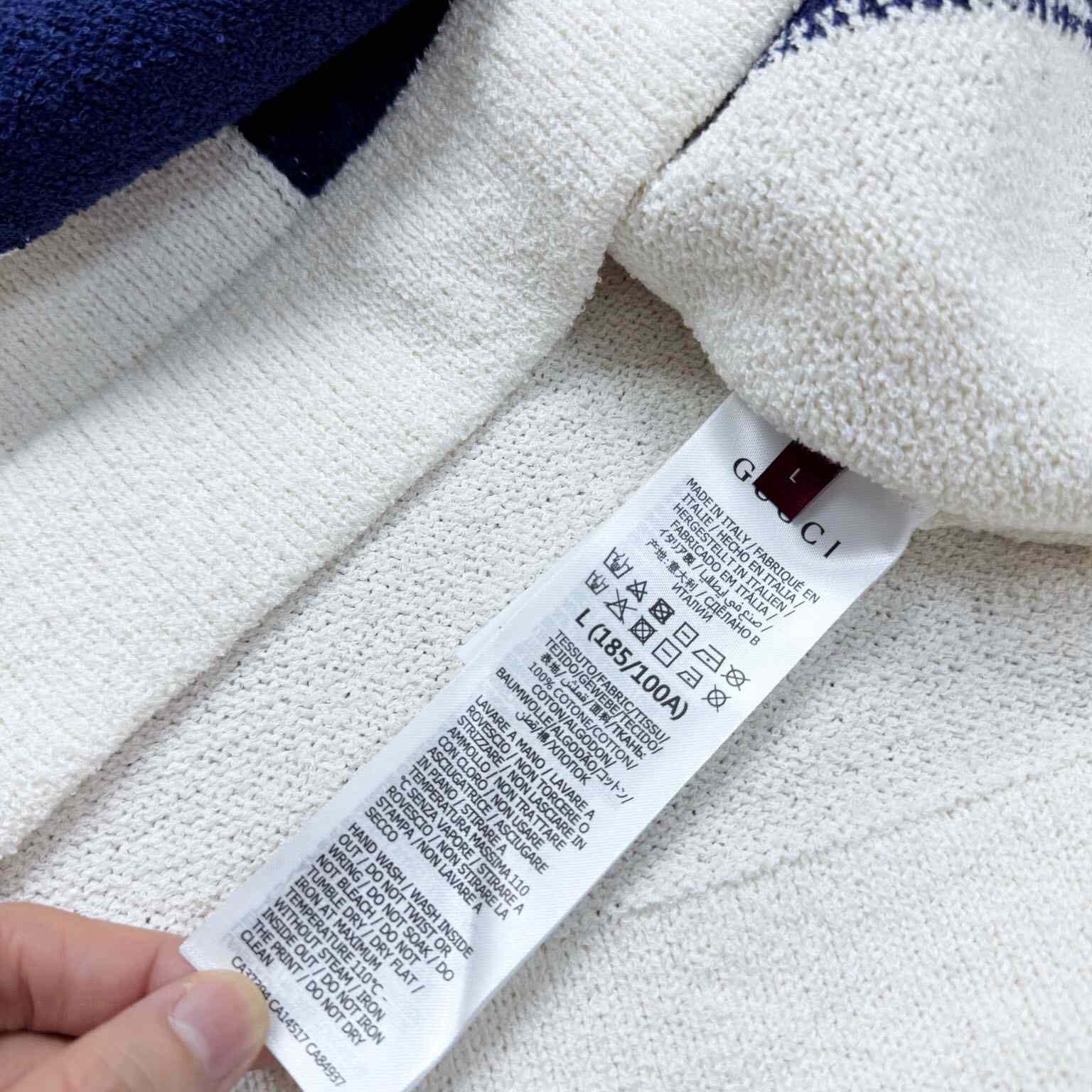 Gucci Cotton Blend Terry Knit Polo Shirt  - DesignerGu