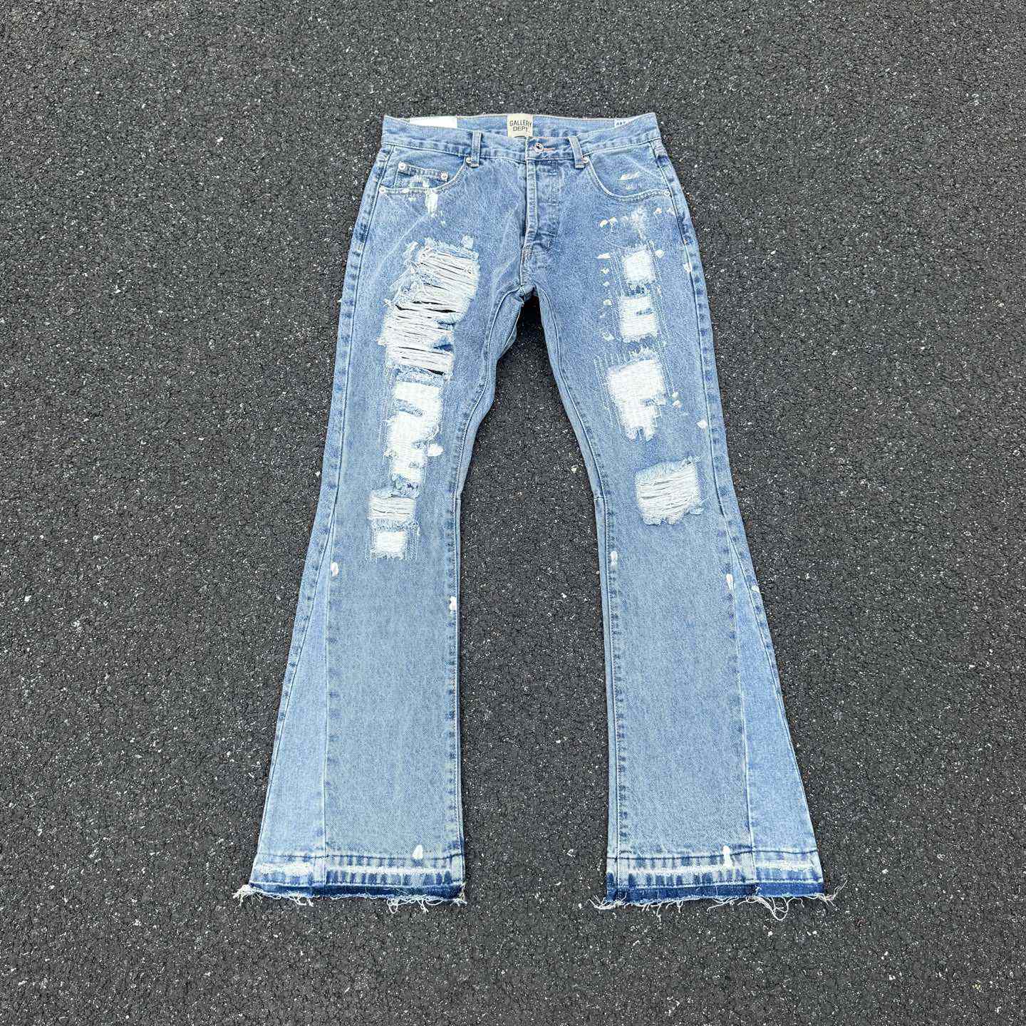 Gallery Dept. Ripped Denim Flared Pants - DesignerGu