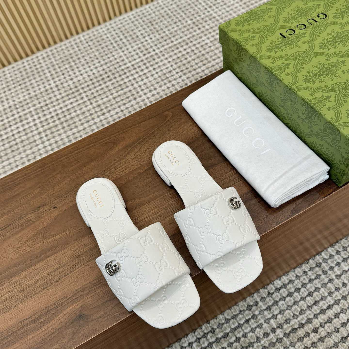 Gucci Women's Slide Sandal With Double G - DesignerGu