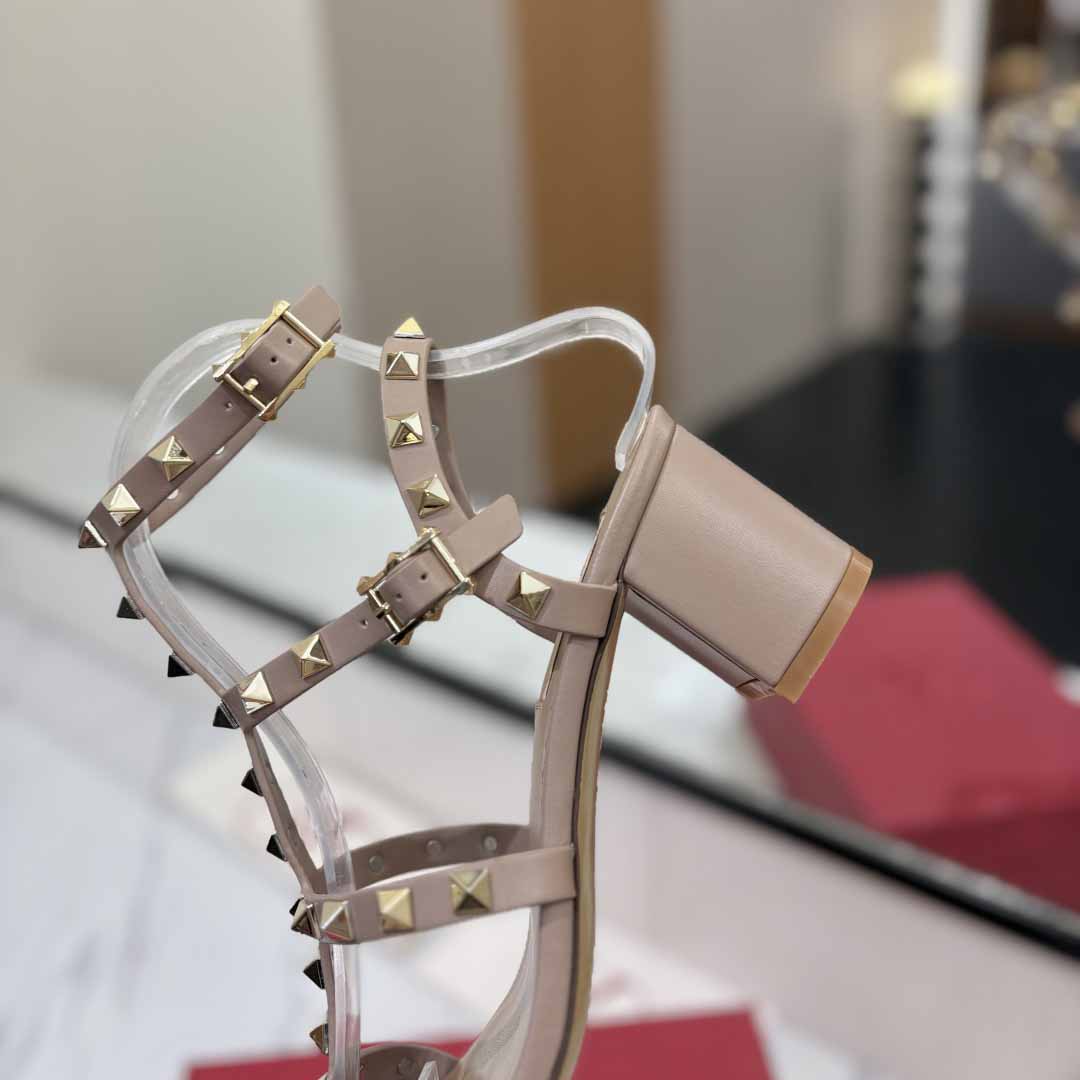 Valent Garavani Rockstud 60mm ankle-strap Sandals - DesignerGu