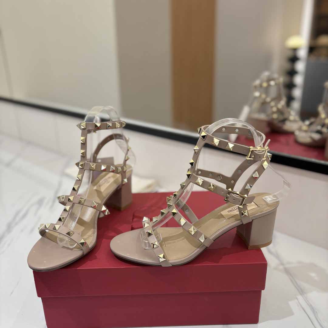 Valent Garavani Rockstud 60mm ankle-strap Sandals - DesignerGu