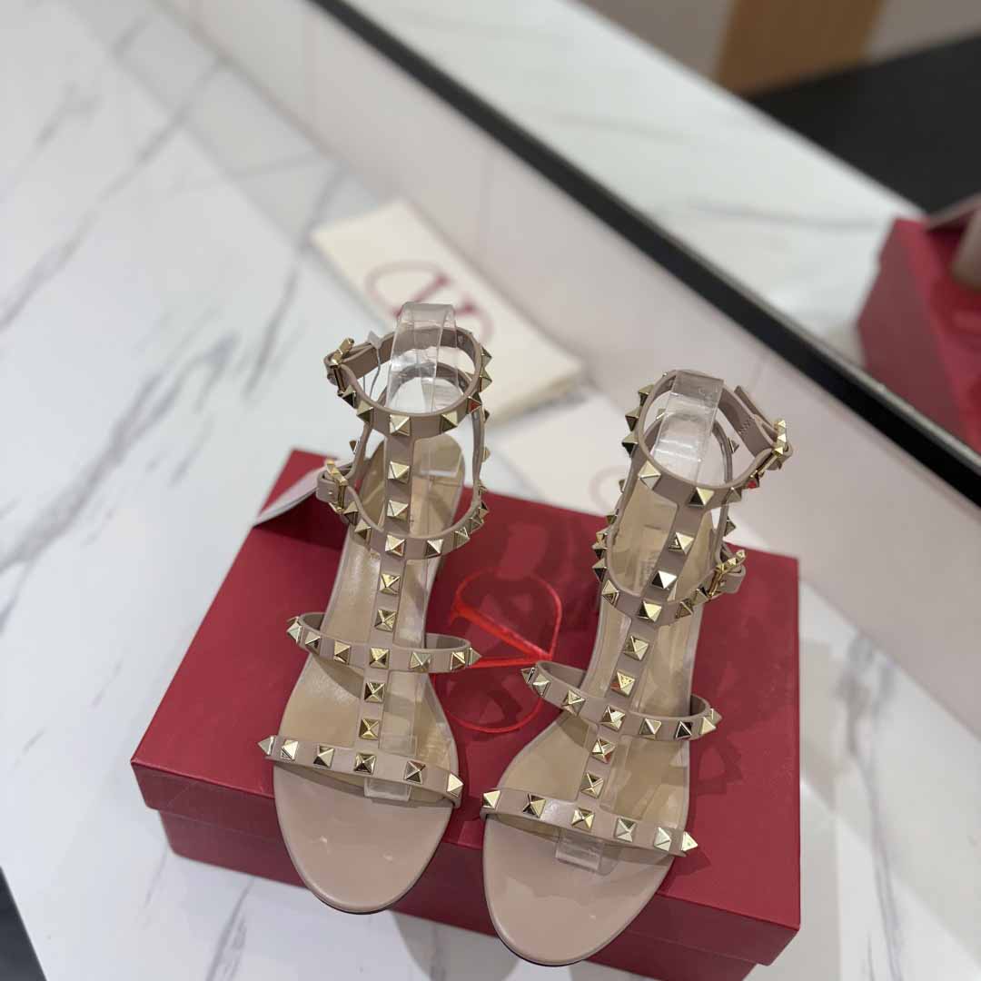 Valent Garavani Rockstud 60mm ankle-strap Sandals - DesignerGu