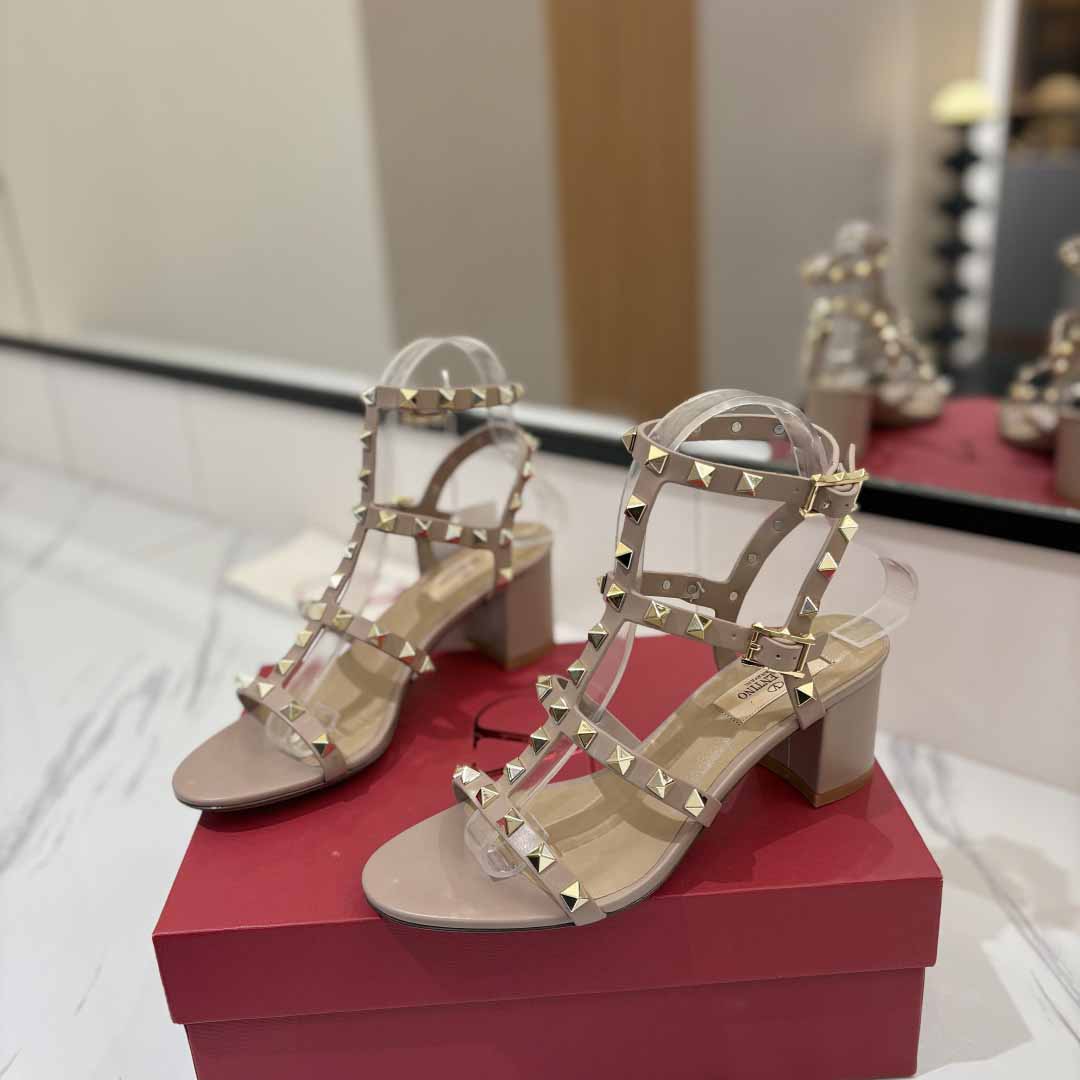 Valent Garavani Rockstud 60mm ankle-strap Sandals - DesignerGu