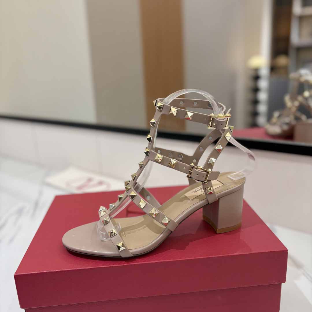 Valent Garavani Rockstud 60mm ankle-strap Sandals - DesignerGu