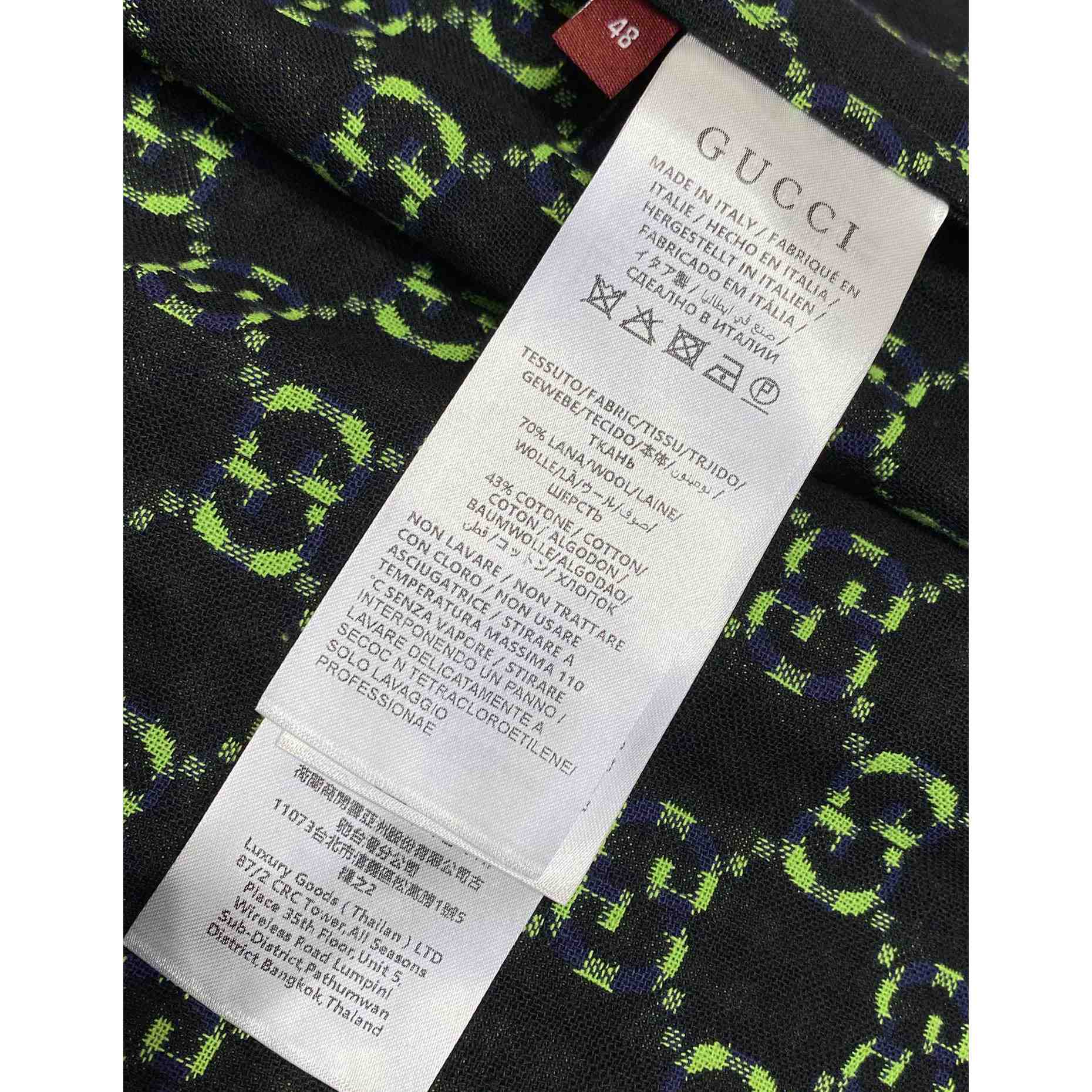 Gucci GG Gingham Cotton Wool Jacket - DesignerGu