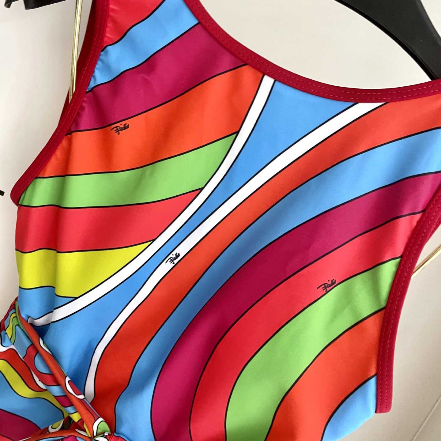 Pucci One-shoulder Embellished Printed Swimsuit  - DesignerGu