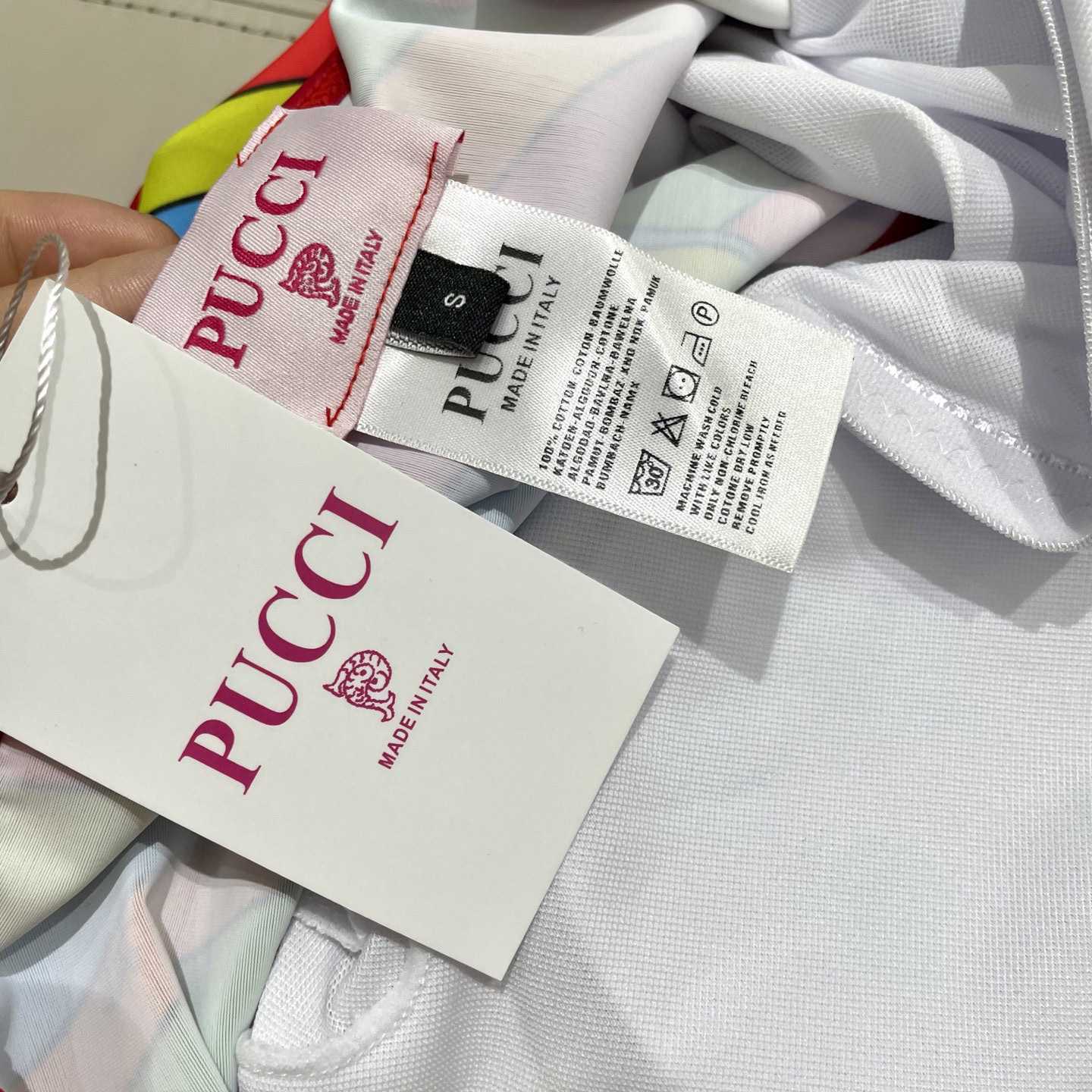 Pucci One-shoulder Embellished Printed Swimsuit  - DesignerGu