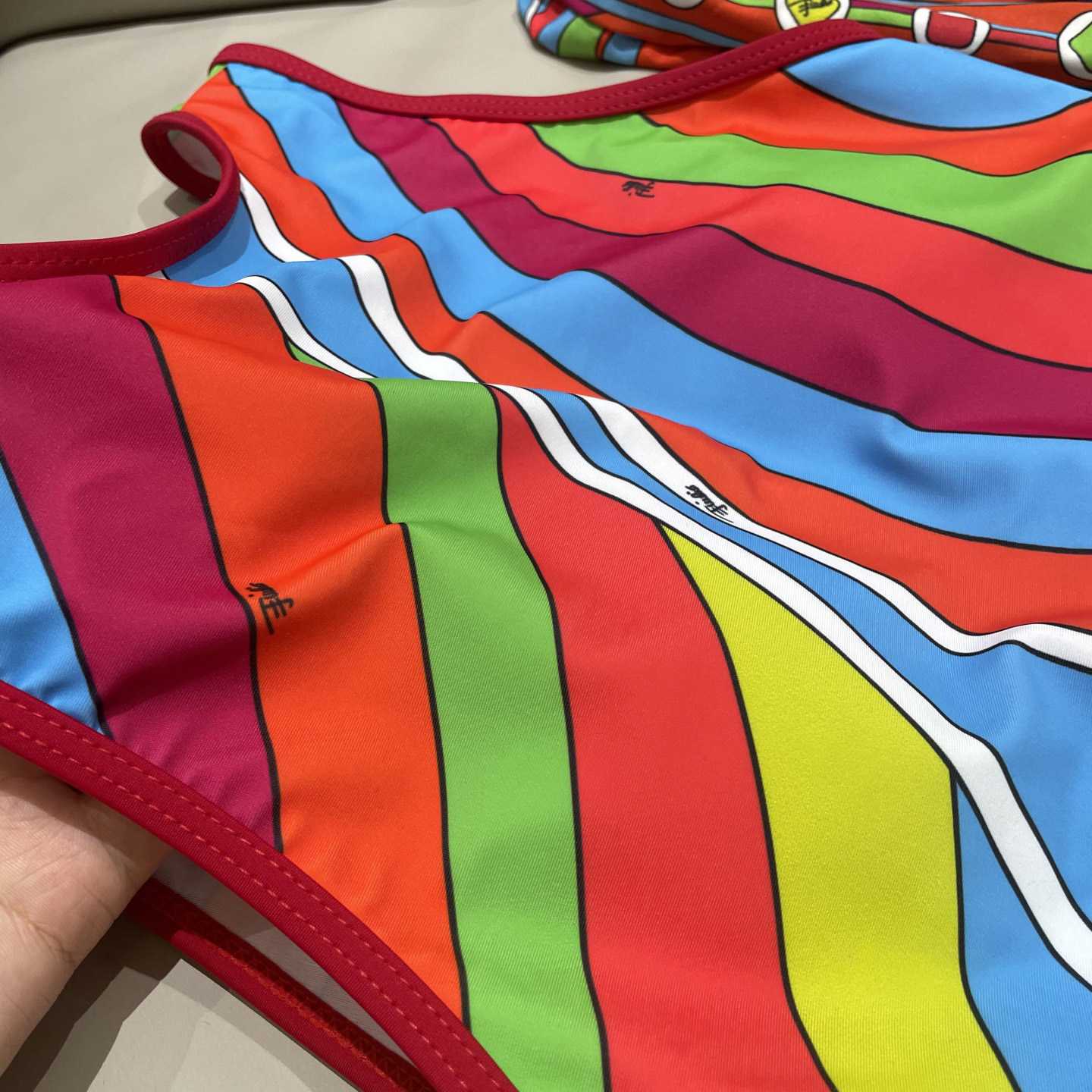 Pucci One-shoulder Embellished Printed Swimsuit  - DesignerGu