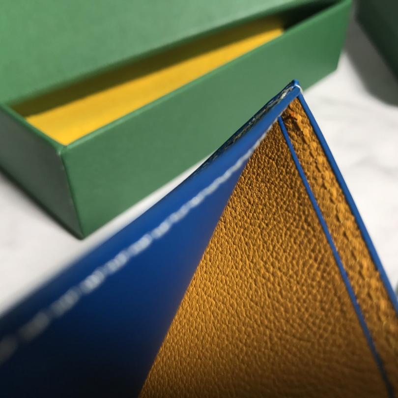 Goyard Short 8 Card Slots Billfold Wallet Blue - DesignerGu