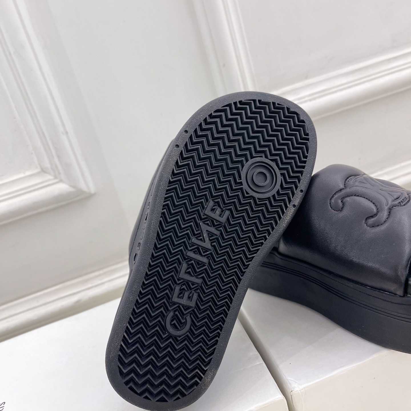 Celine Block Slide With Triomphe In Lambskin - DesignerGu
