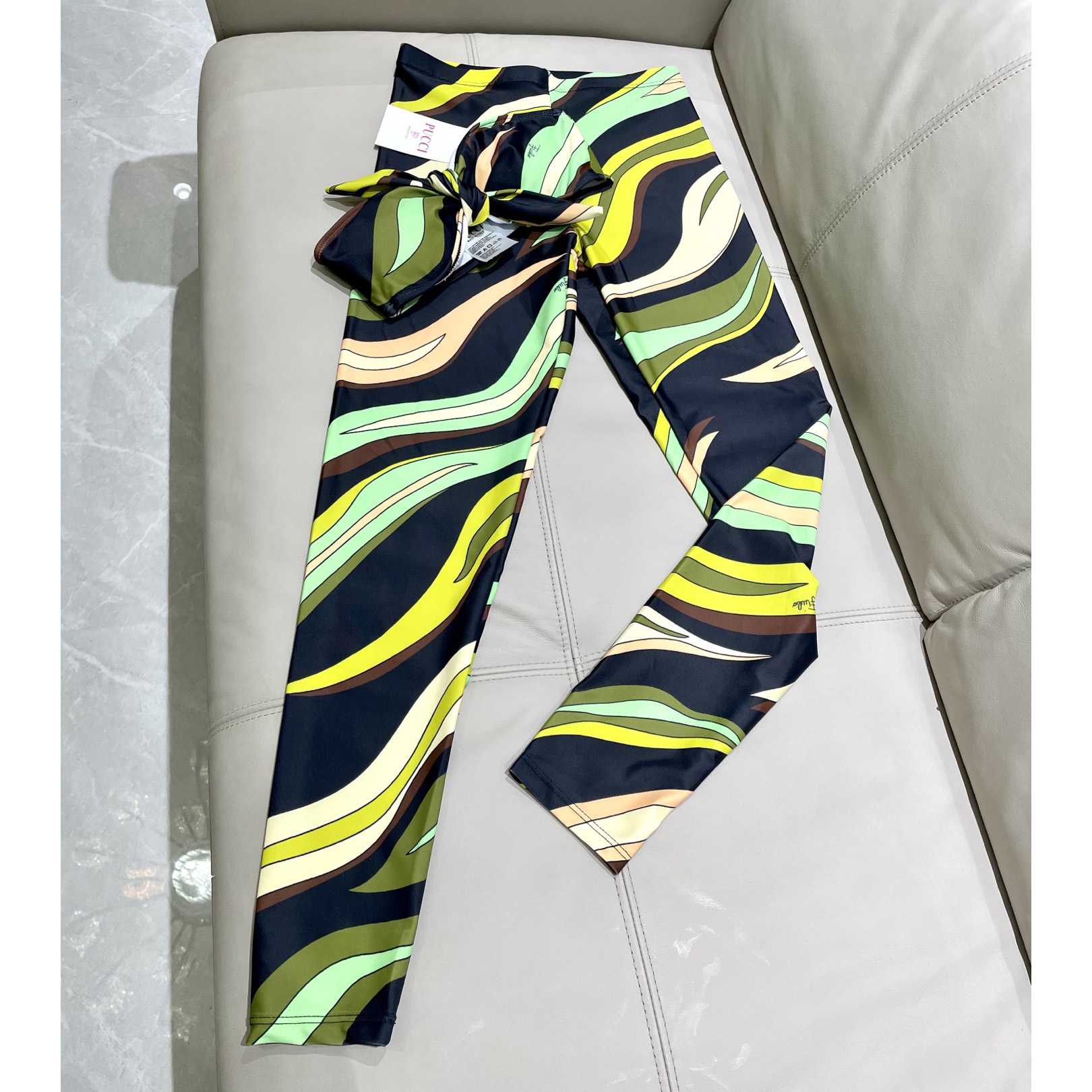 Pucci Iride-Print Crop Top And Leggings - DesignerGu