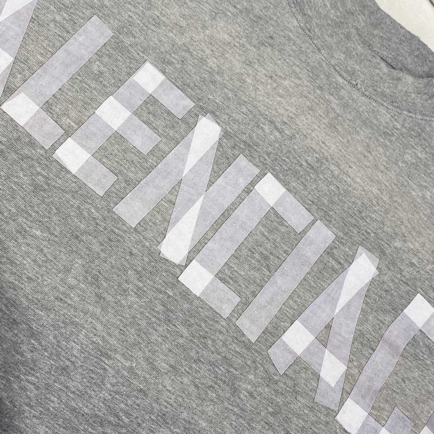 Balenciaga New Tape Type TR T-Shirt Medium Fit In Grey  - DesignerGu