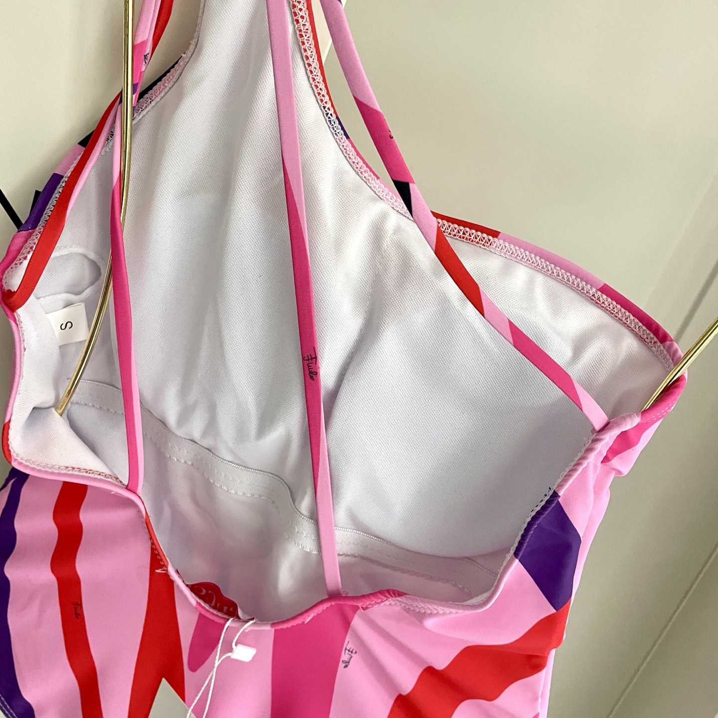 Pucci One-shoulder Embellished Printed Swimsuit  - DesignerGu