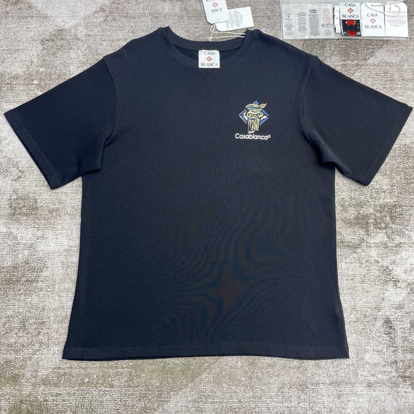 Casablanca Black Diamond Column Printed T-Shirt   C953 - DesignerGu