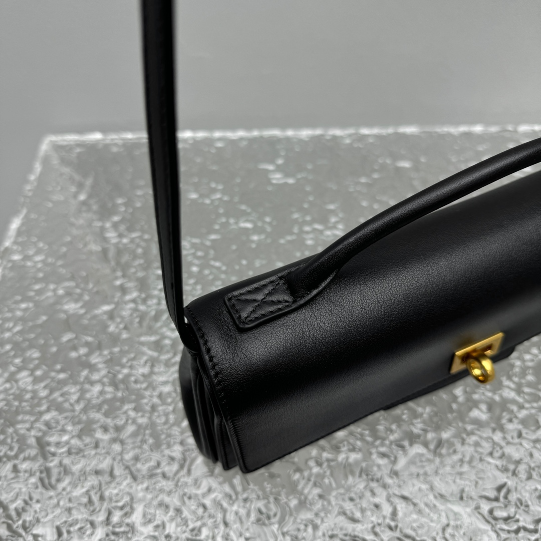 Balenciaga Bel Air Clutch On Strap Small In Black   - DesignerGu