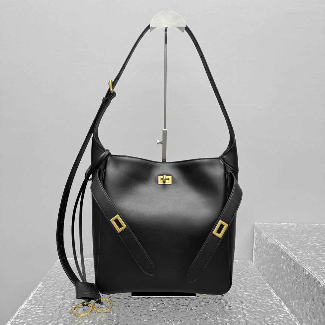 Balenciaga Bel Air Hobo Bag Small In Black - DesignerGu