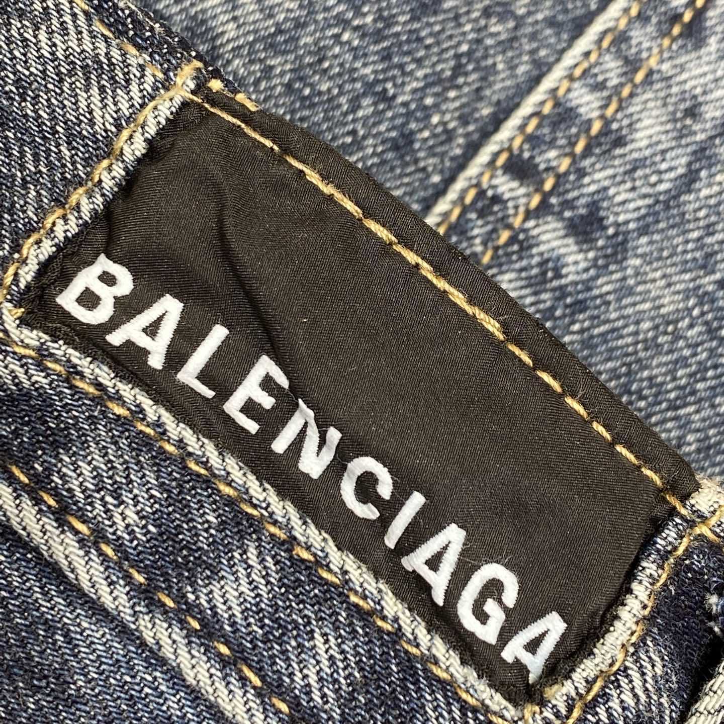 Balenciaga Flared Cargo Pants In Dark Blue - DesignerGu