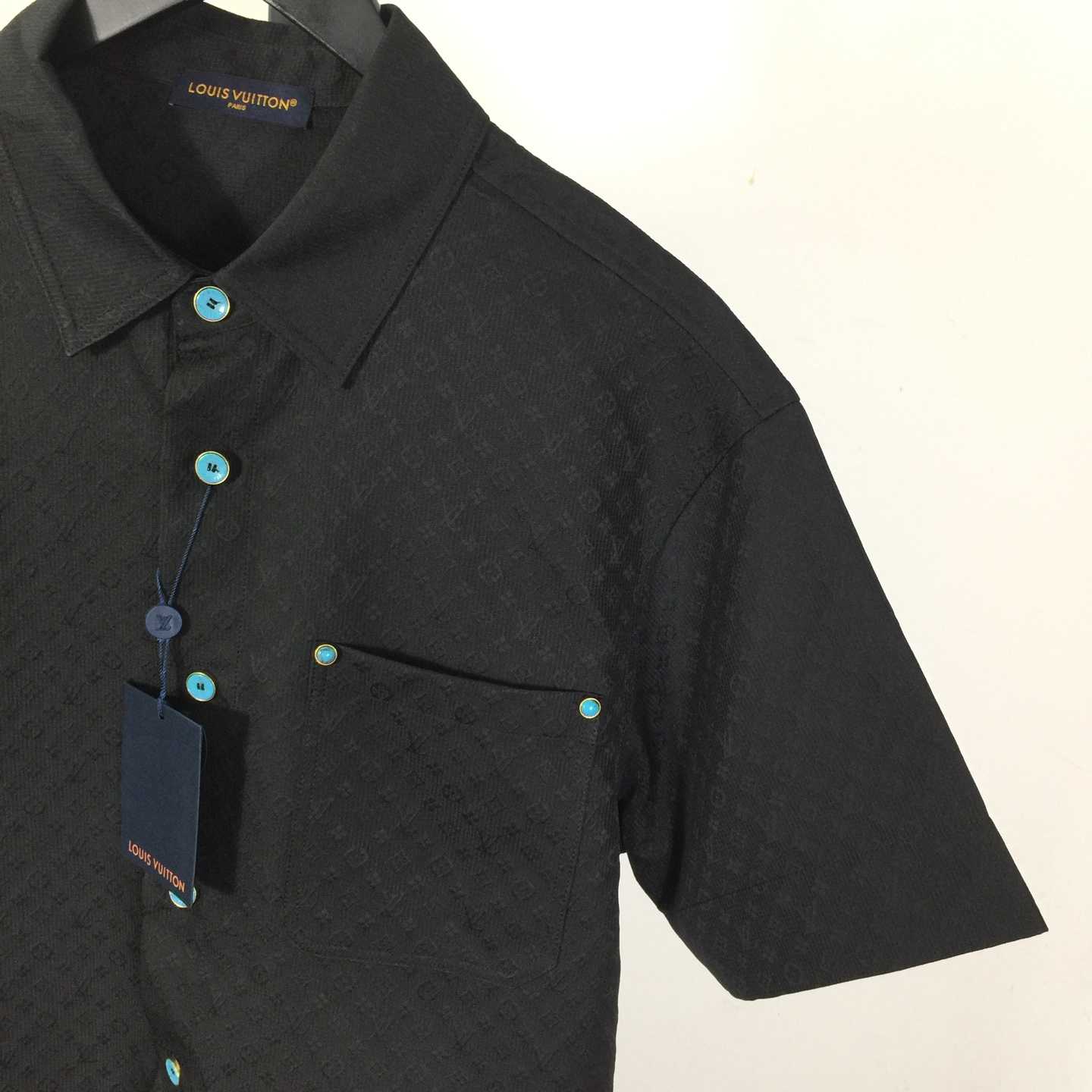 Louis Vuitton Monogram Short-Sleeved Cotton Shirt   - DesignerGu