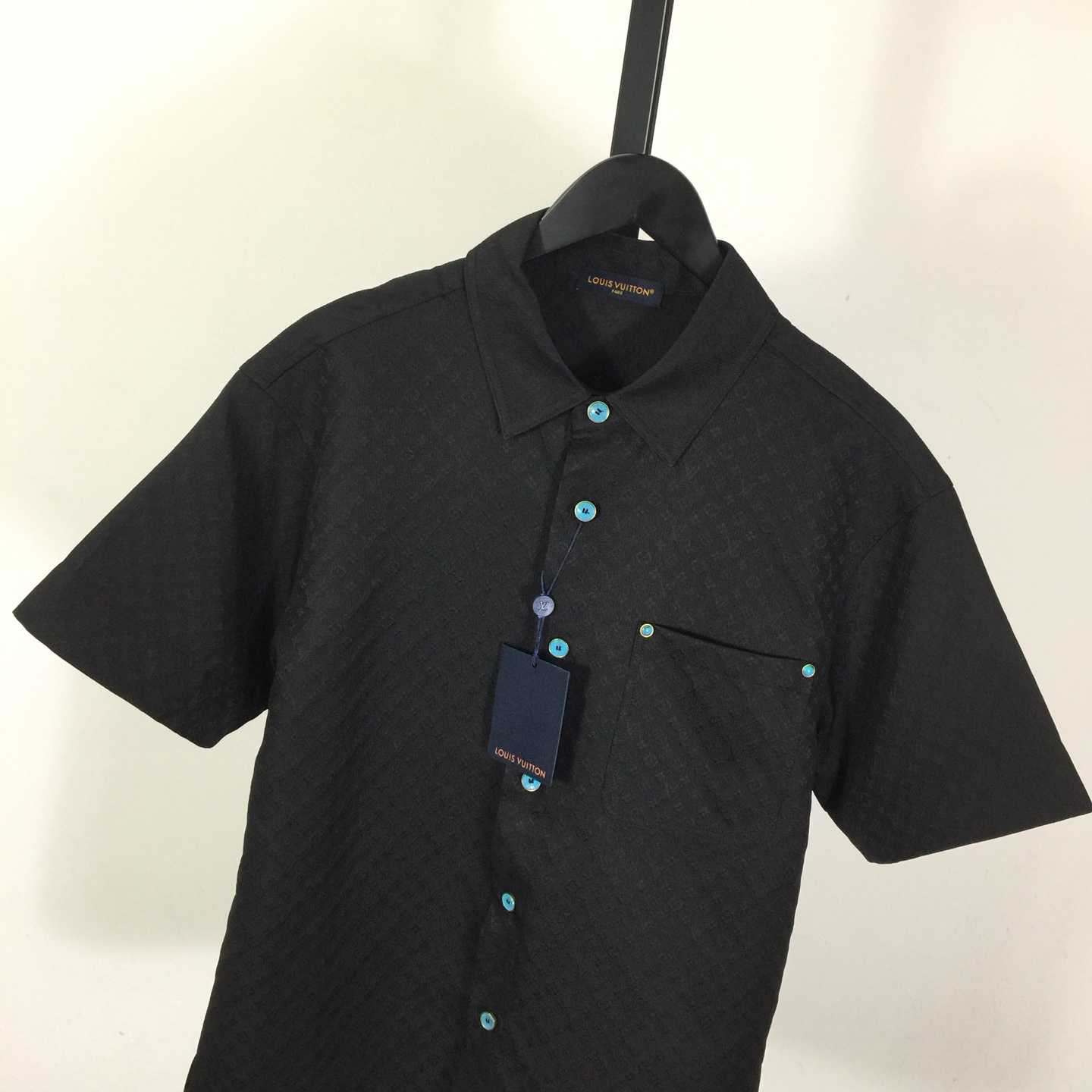 Louis Vuitton Monogram Short-Sleeved Cotton Shirt   - DesignerGu