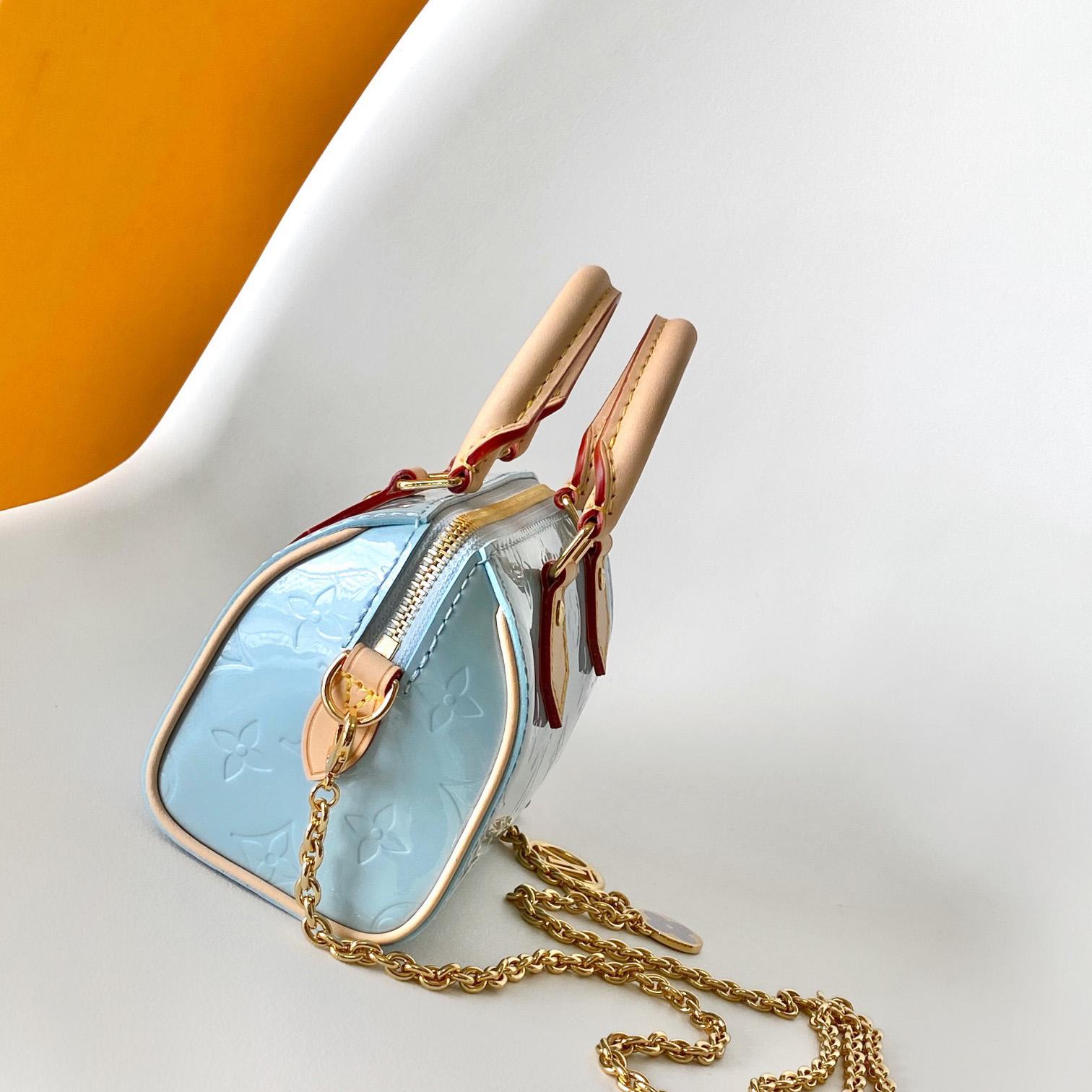 Louis Vuitton Nano Speedy Monogram Vernis Leather  16x10x7.5cm  M83000 - DesignerGu