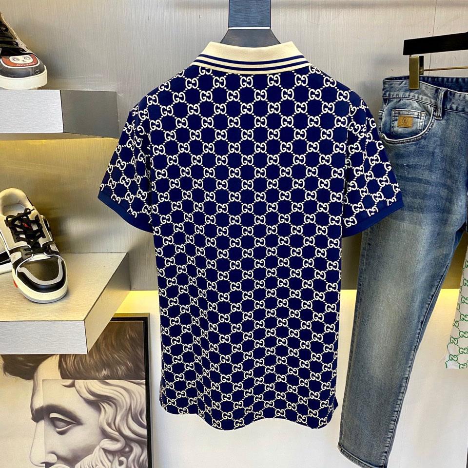 Gucci GG Cotton Jersey Jacquard Polo Shirt - DesignerGu