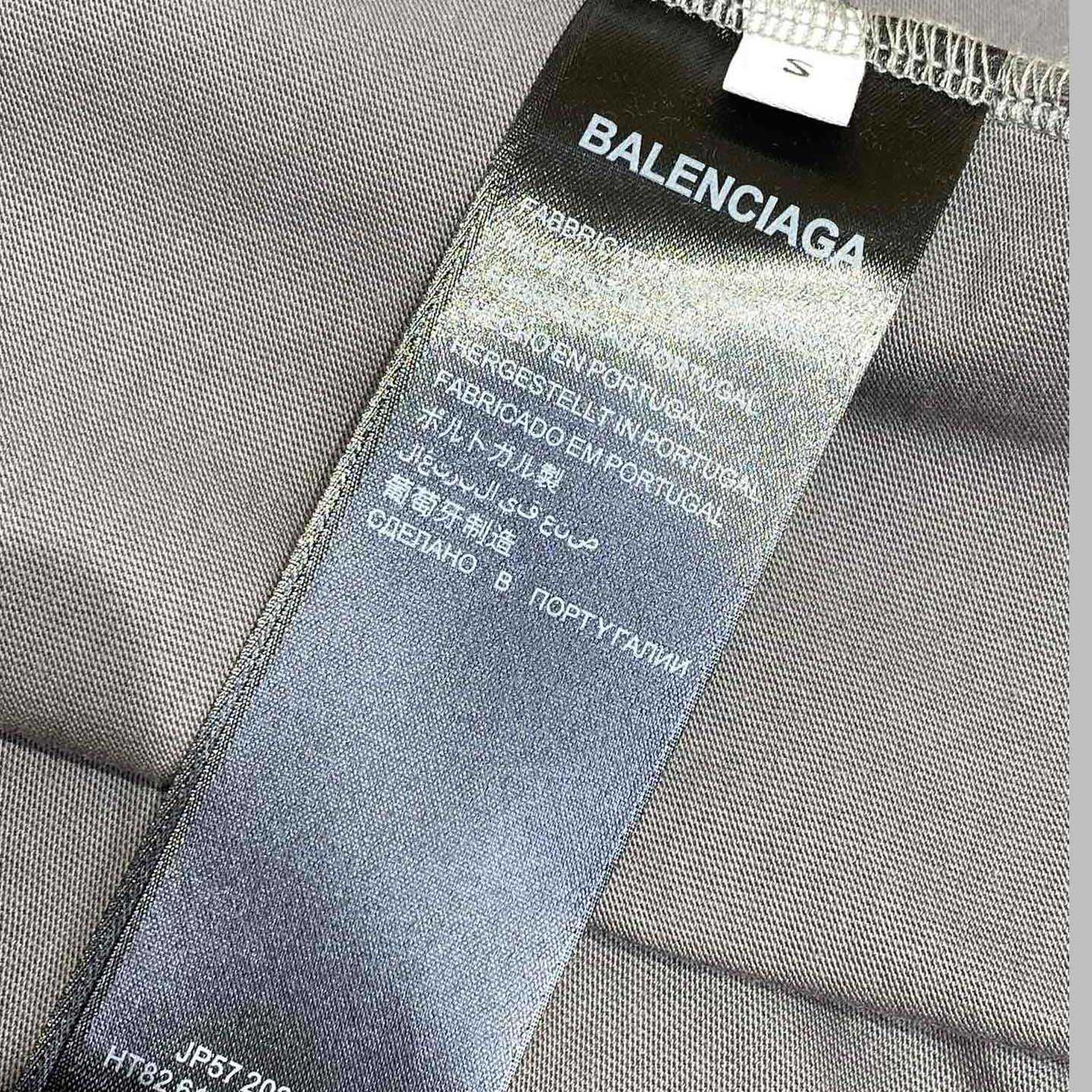 Balenciaga Human Being Shifted T-Shirt In Dark Grey - DesignerGu