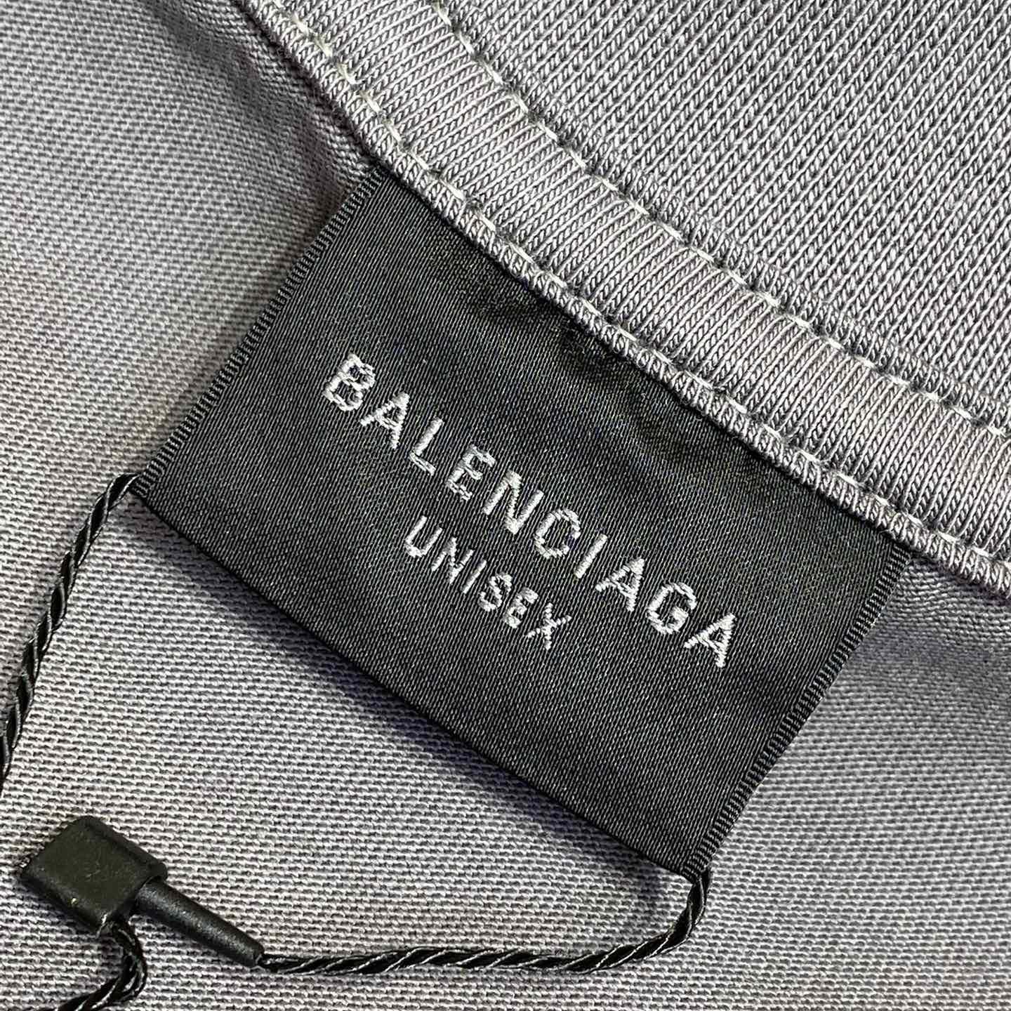 Balenciaga Human Being Shifted T-Shirt In Dark Grey - DesignerGu