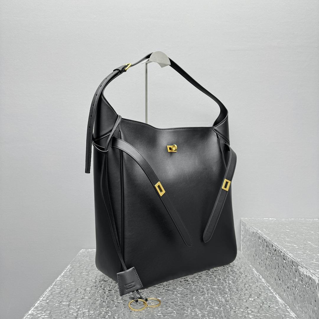 Balenciaga Bel Air Hobo Bag Large In Black  - DesignerGu
