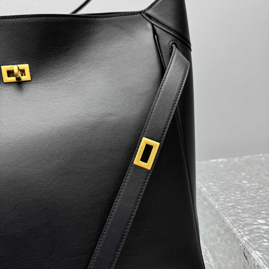 Balenciaga Bel Air Hobo Bag Large In Black  - DesignerGu