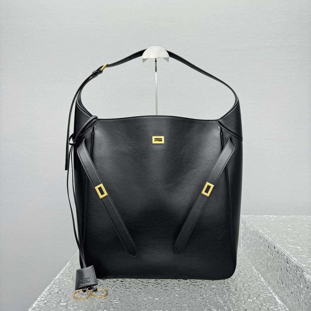 Balenciaga Bel Air Hobo Bag Large In Black  - DesignerGu