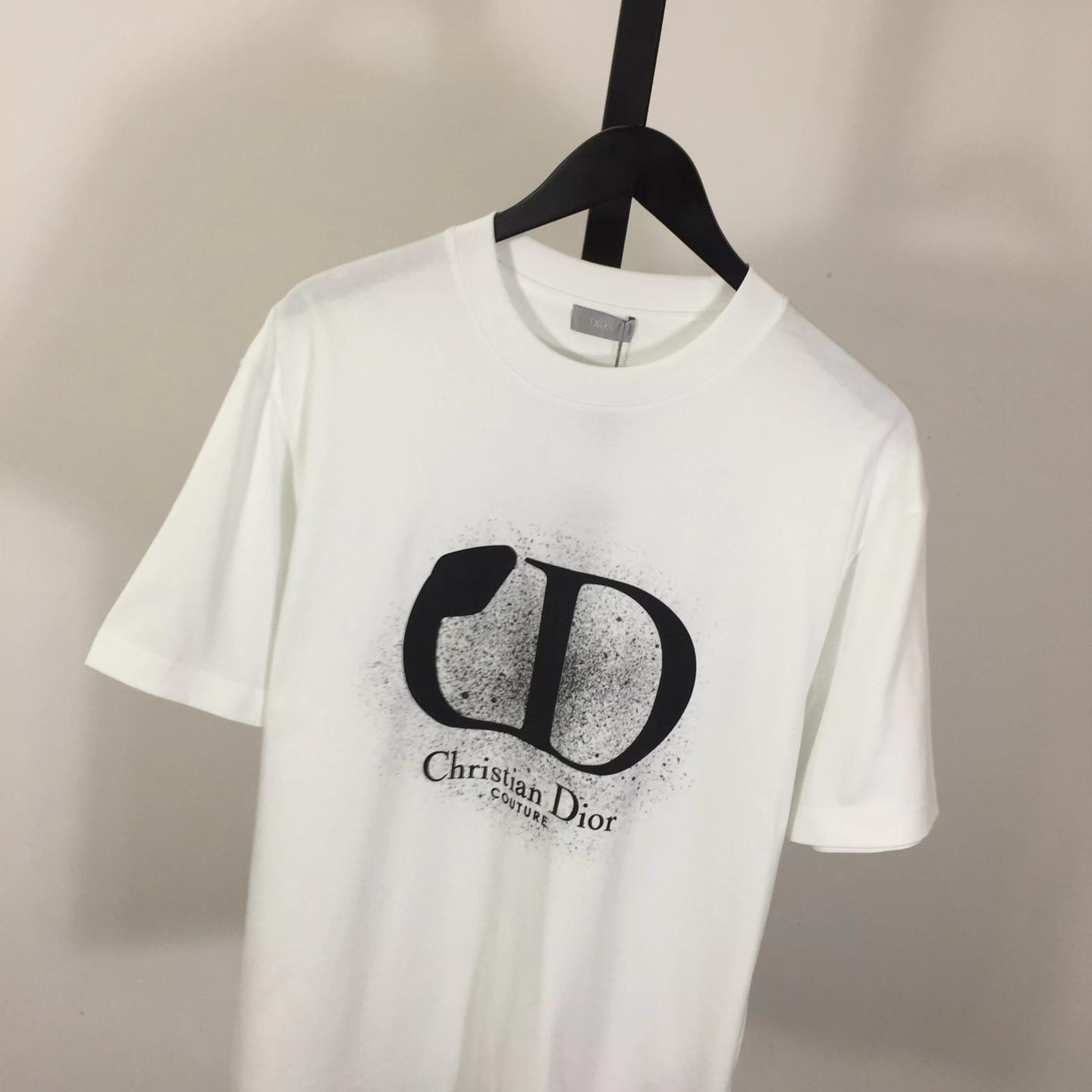 Dior Logo Cotton T-Shirt  - DesignerGu