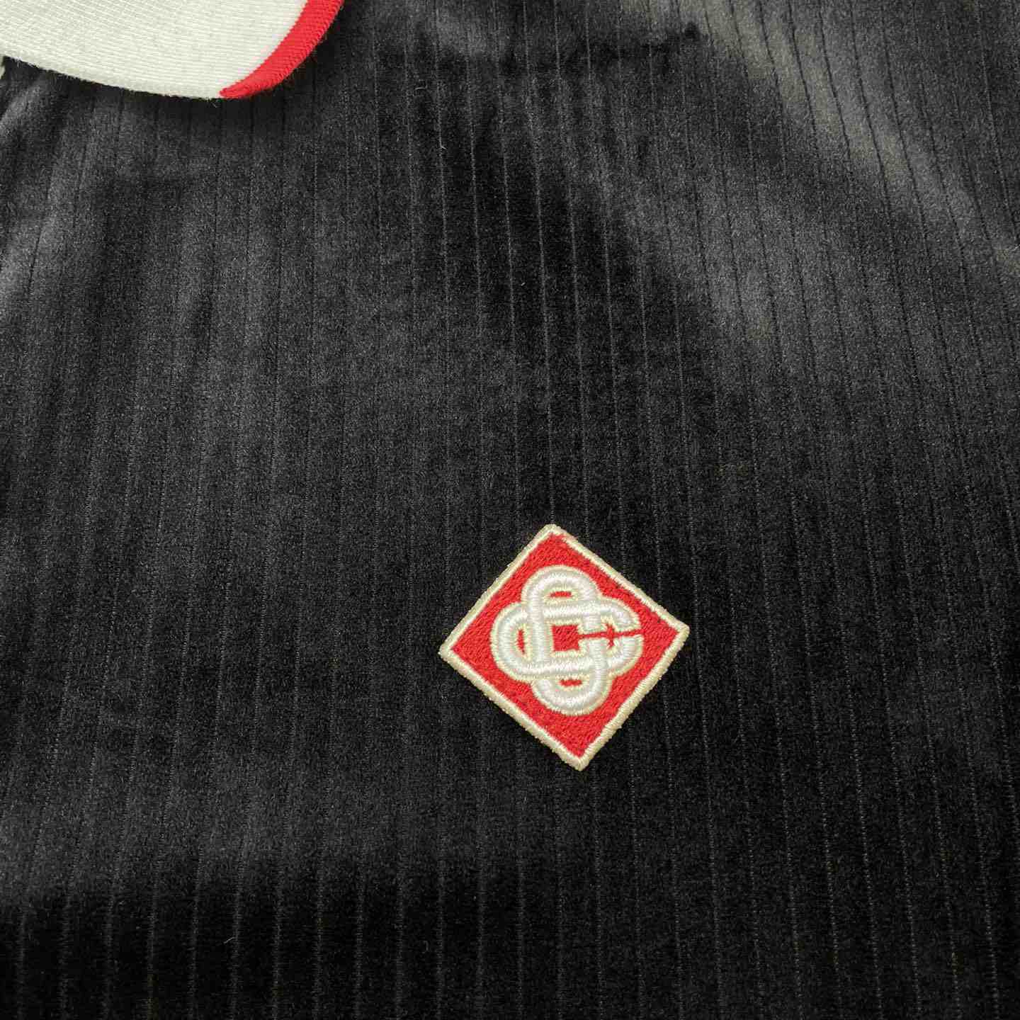 Casablanca Rib Velour Polo Shirt   c878 - DesignerGu