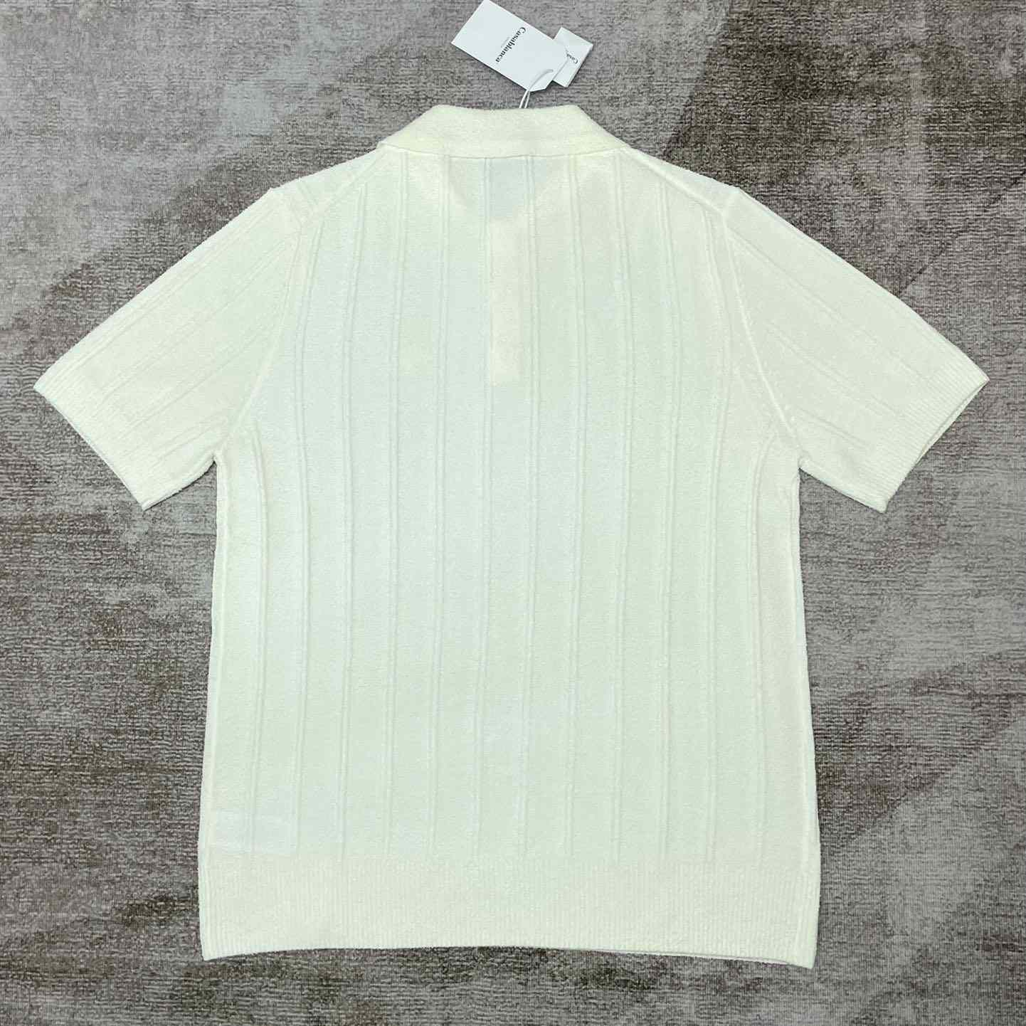 Casablanca Logo Appliqué Boucle Polo Shirt   D0016 - DesignerGu