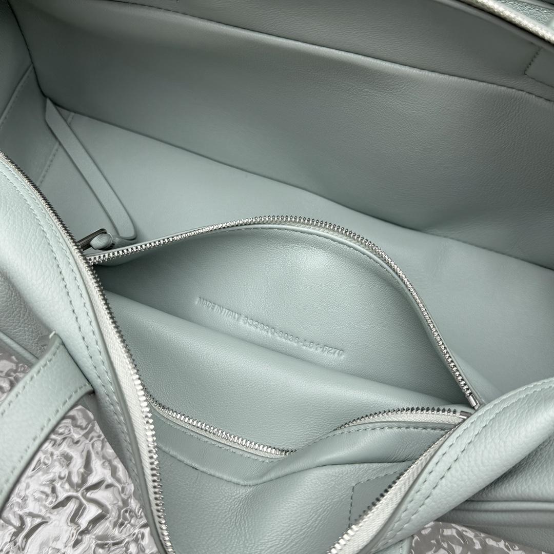 Balenciaga Carrie Bowling Bag Small In Mineral Green - DesignerGu