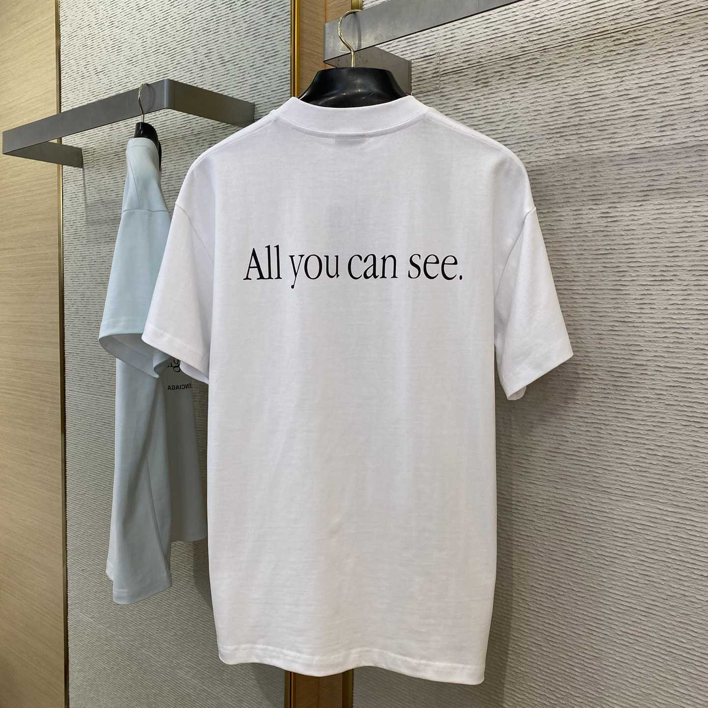 Balenciaga 360 Sunglasses T-Shirt Medium Fit In Dirty White - DesignerGu