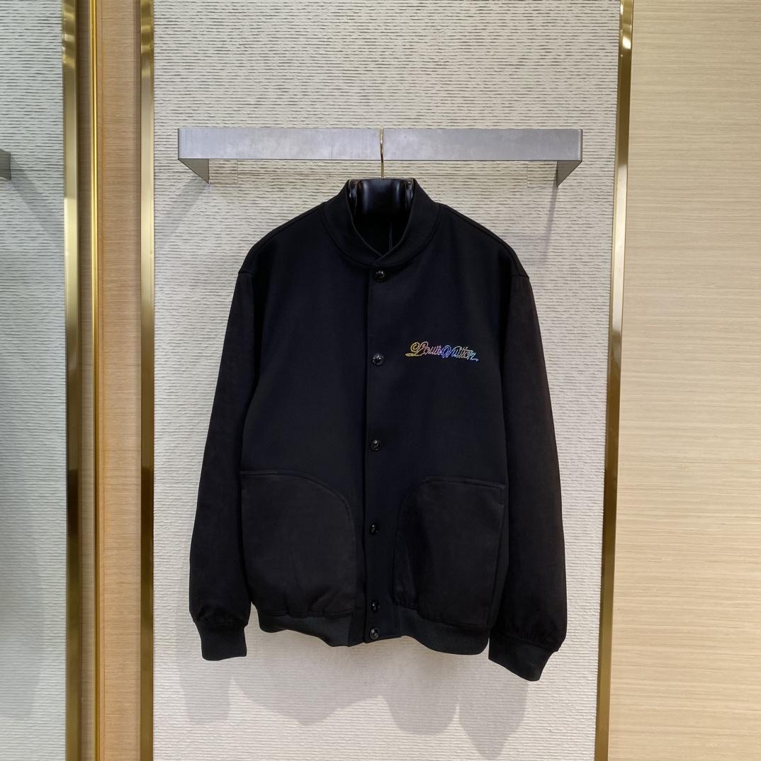 Louis Vuitton Leather Mix Varsity Blouson   1AGTJA - DesignerGu