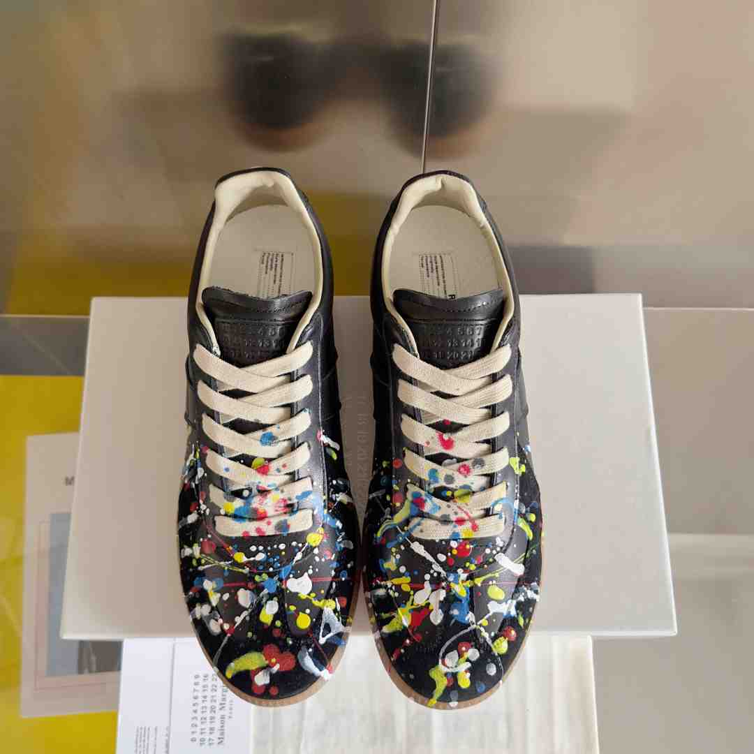Maison Margiela Wmns Replica Low 'Paint Splatter - Black Pollock' - DesignerGu