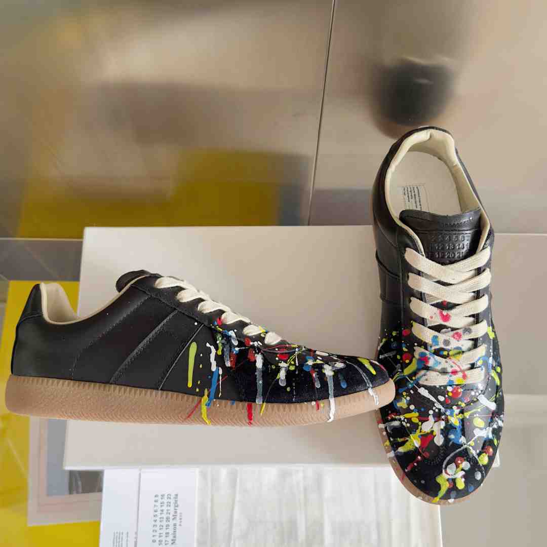 Maison Margiela Wmns Replica Low 'Paint Splatter - Black Pollock' - DesignerGu